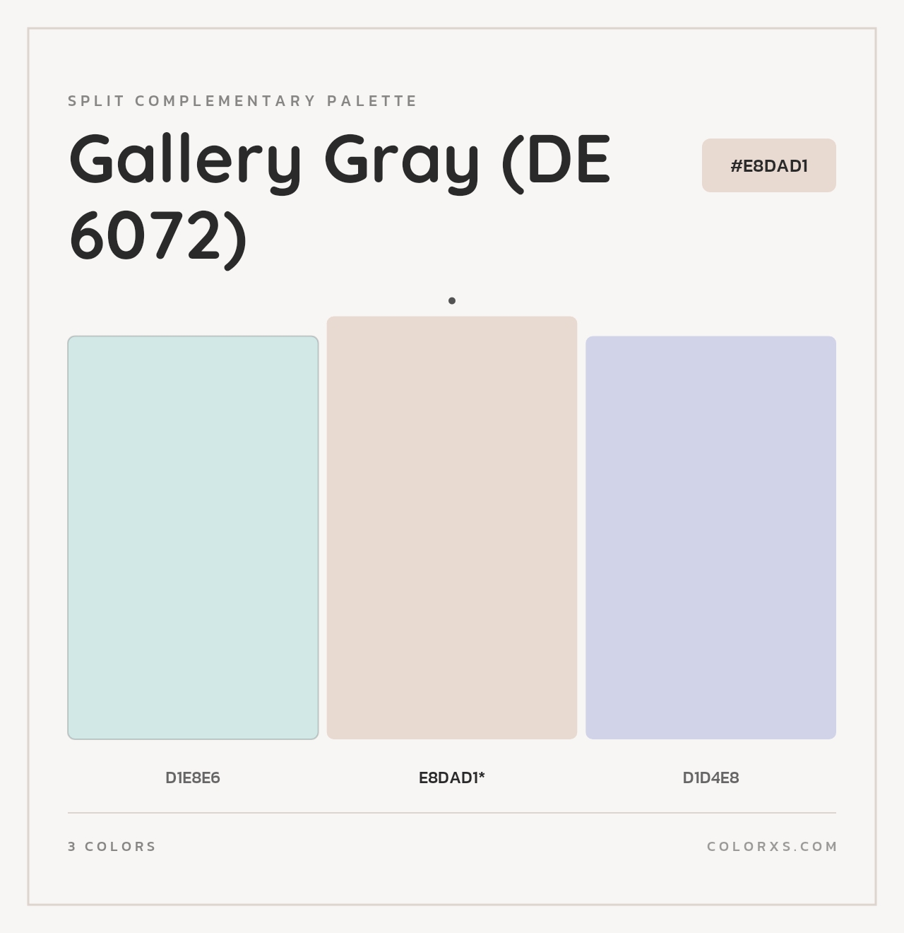 Gallery Gray (DE 6072) - Split-Complementary Color Palette