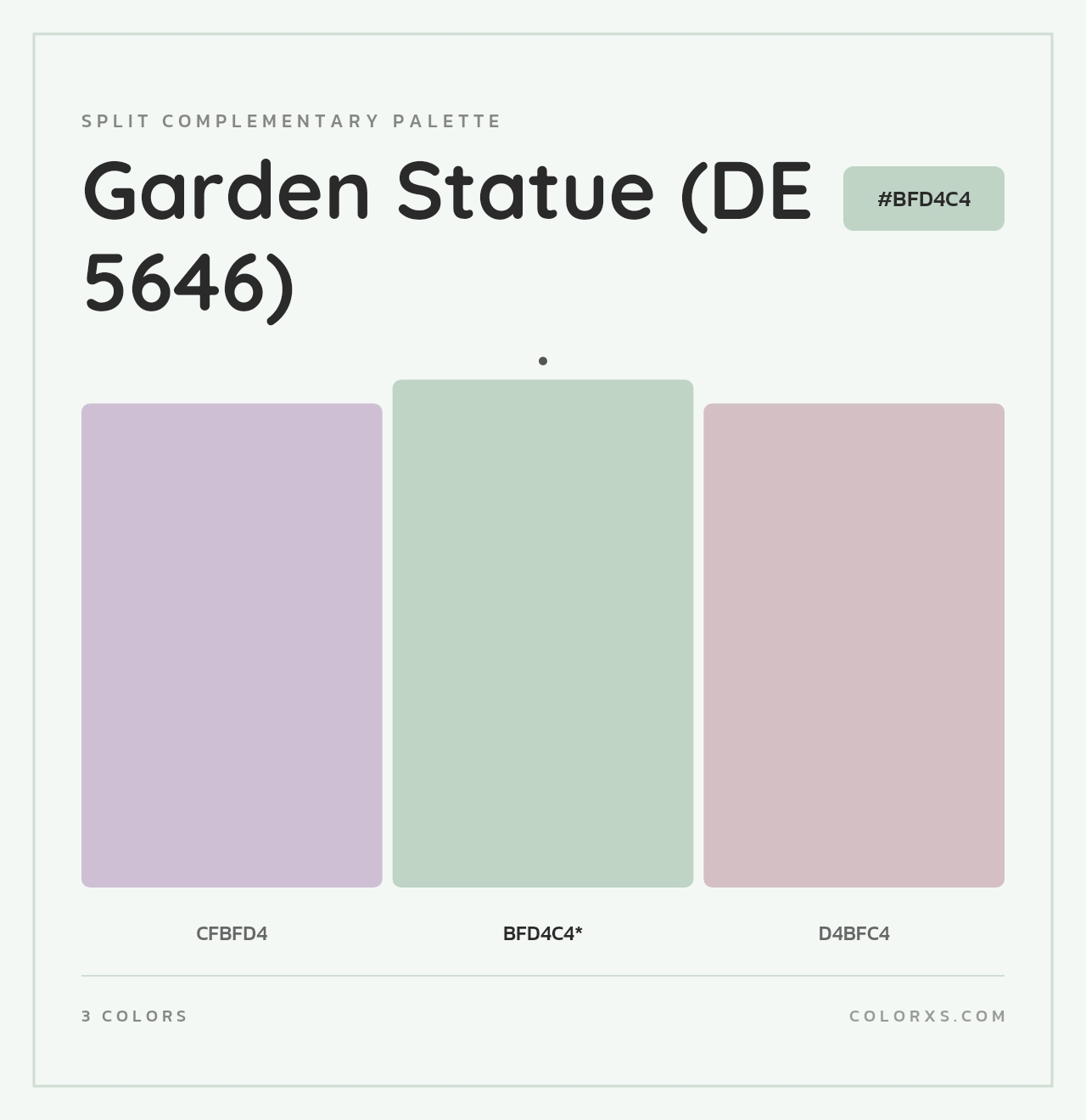 Garden Statue (DE 5646) - Split-Complementary Color Palette