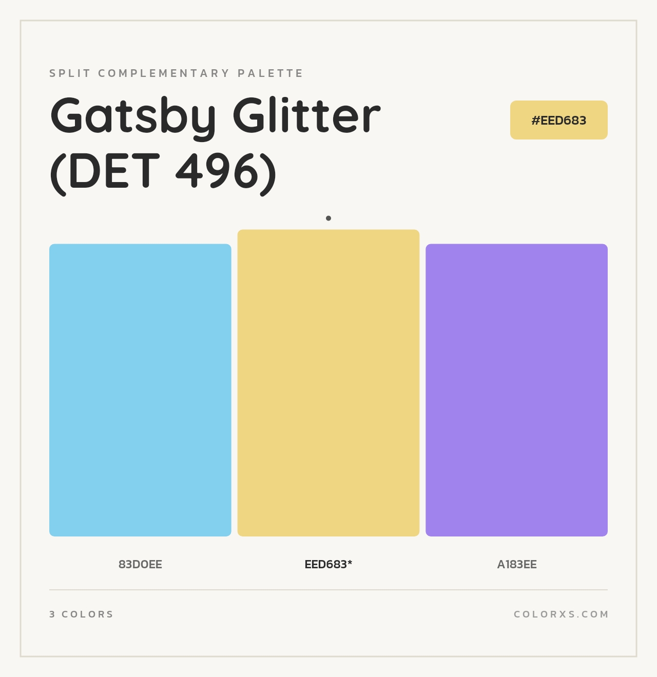 Gatsby Glitter (DET 496) - Split-Complementary Color Palette