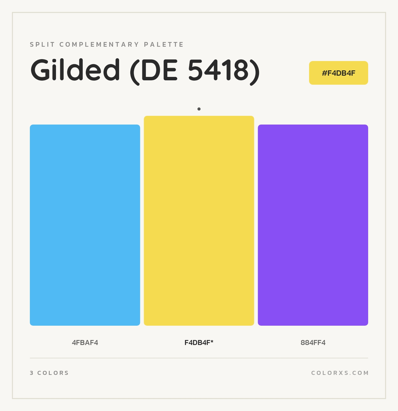 Gilded (DE 5418) - Split-Complementary Color Palette