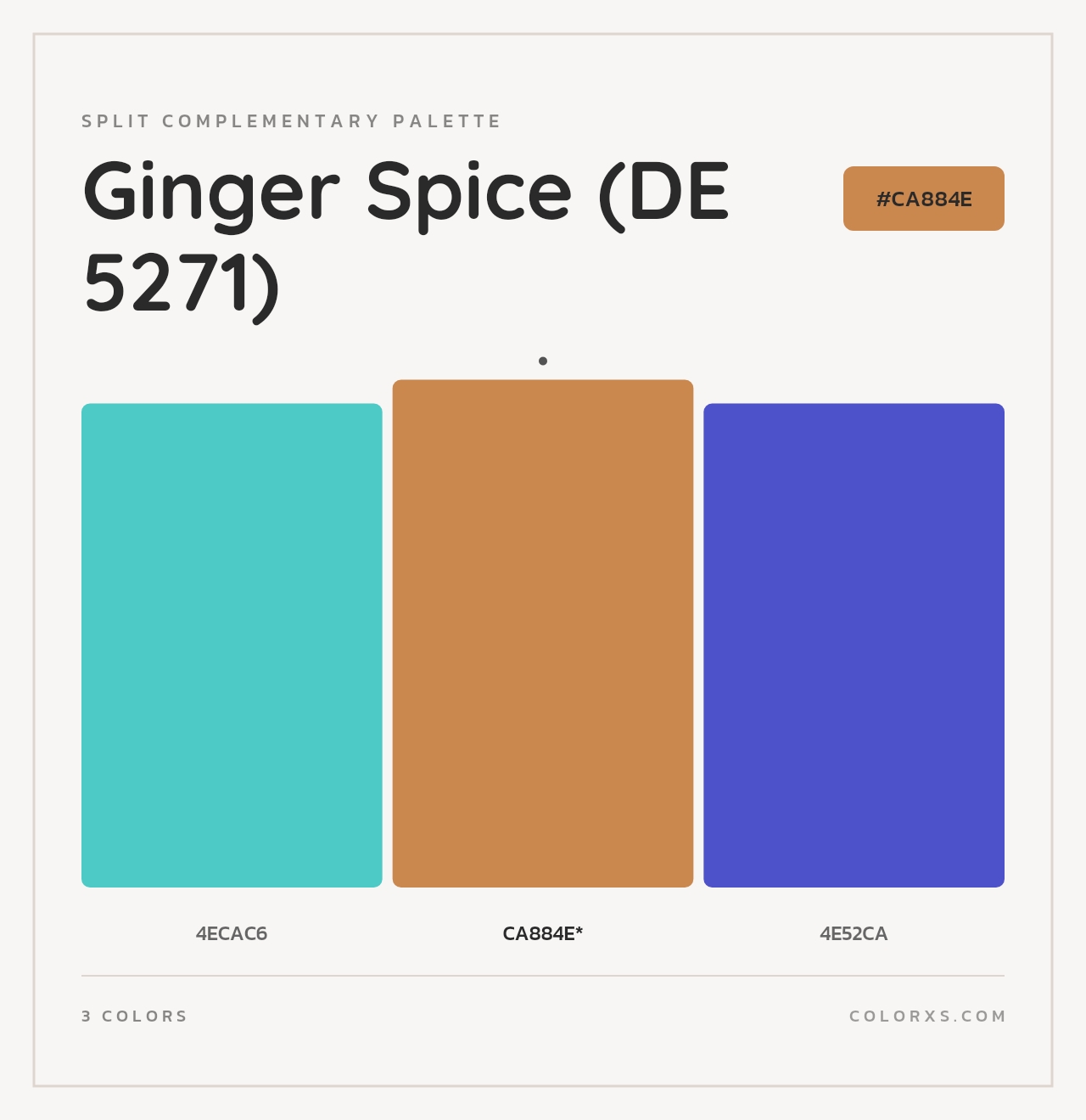 Ginger Spice (DE 5271) - Split-Complementary Color Palette