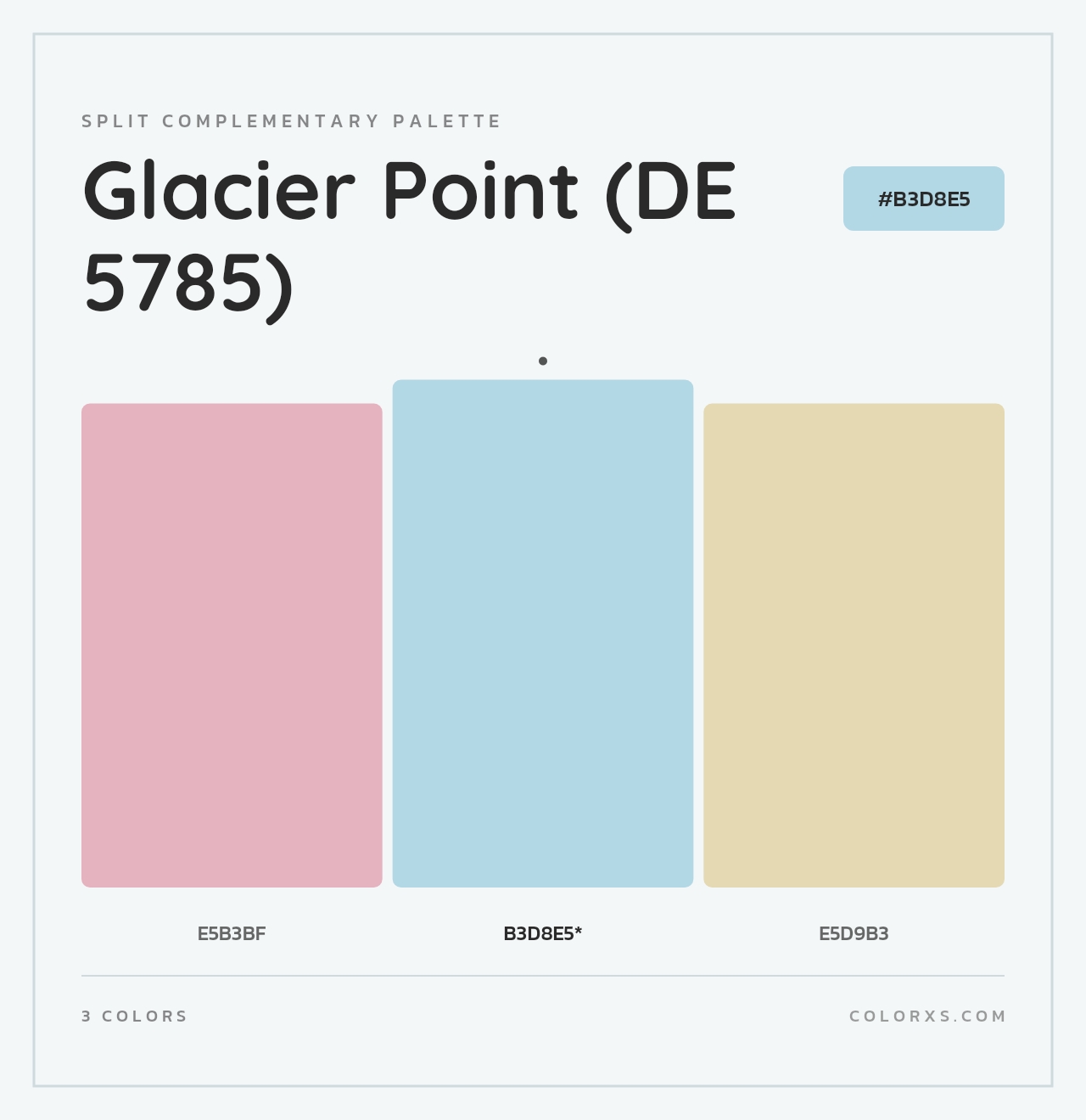 Glacier Point (DE 5785) - Split-Complementary Color Palette