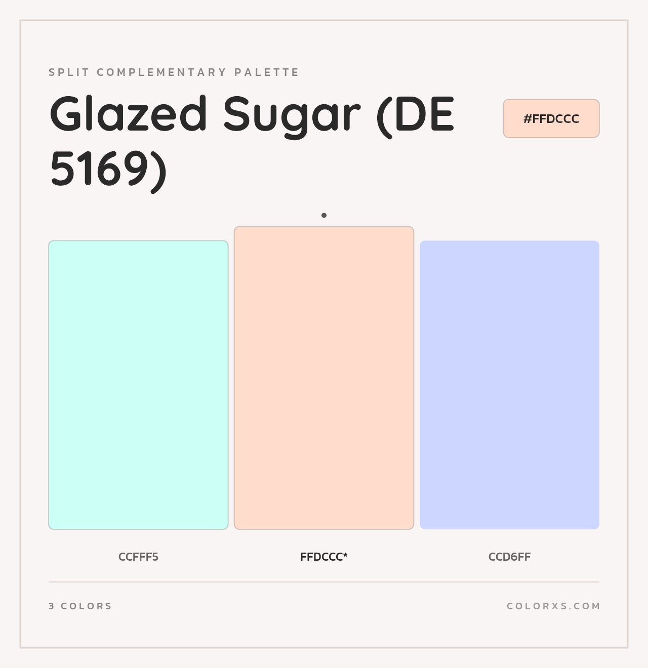 Glazed Sugar (DE 5169) - Split-Complementary Color Palette