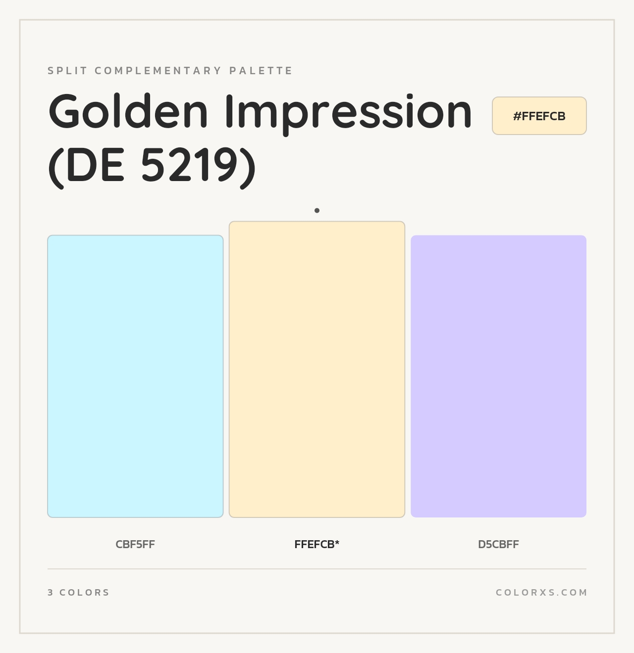 Golden Impression (DE 5219) - Split-Complementary Color Palette