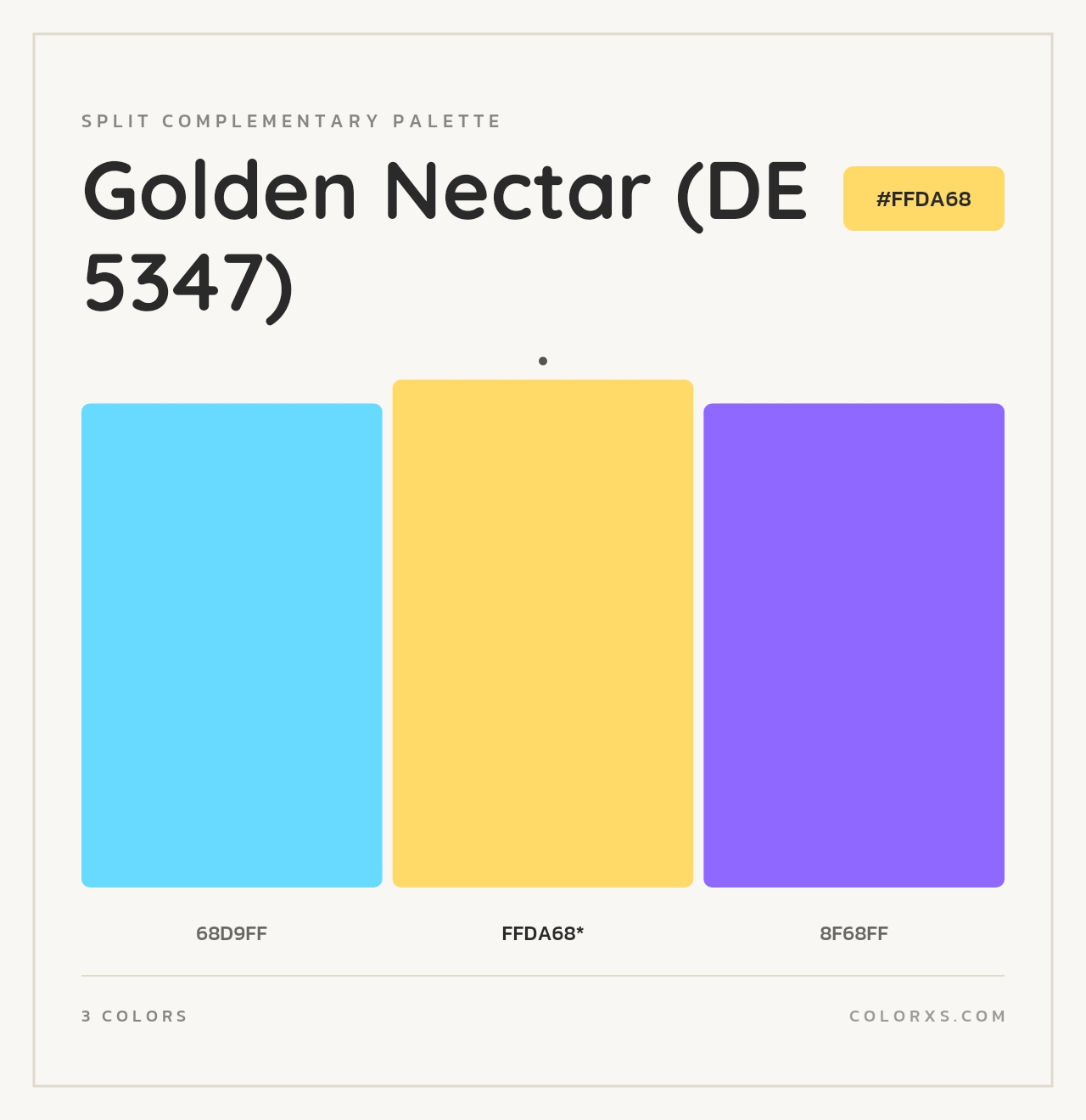 Golden Nectar (DE 5347) - Split-Complementary Color Palette