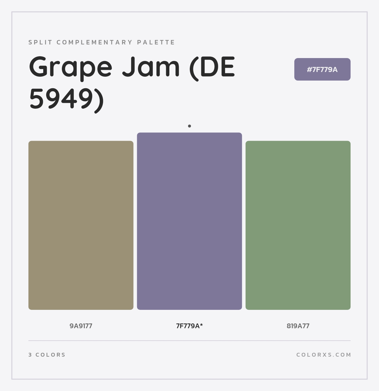 Grape Jam (DE 5949) - Split-Complementary Color Palette