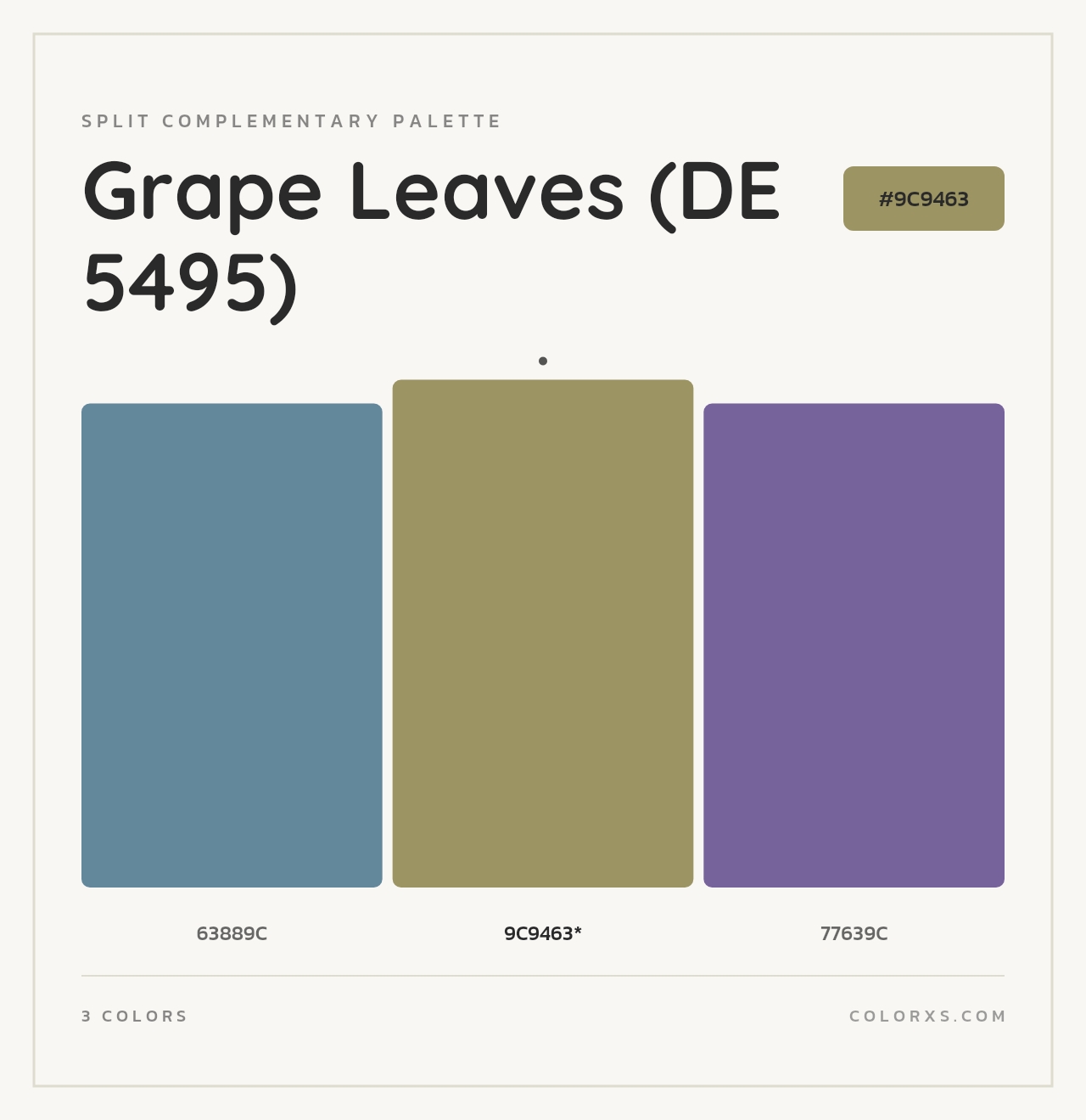 Grape Leaves (DE 5495) - Split-Complementary Color Palette