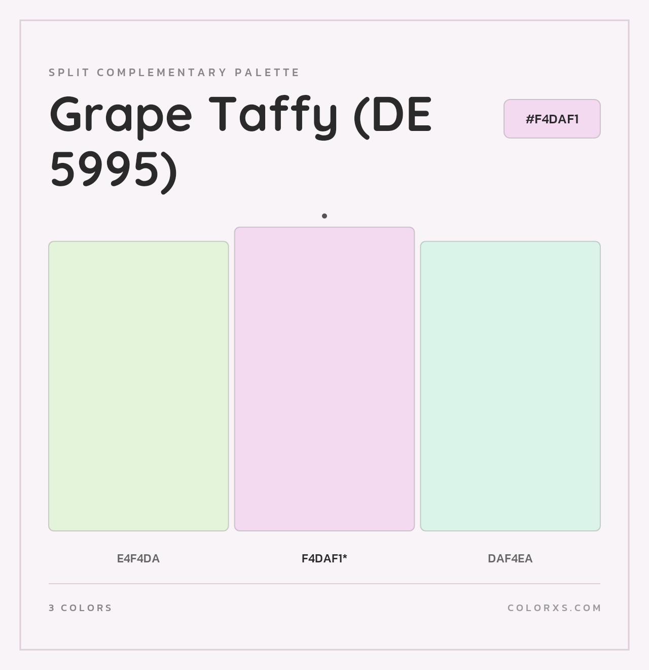 Grape Taffy (DE 5995) - Split-Complementary Color Palette
