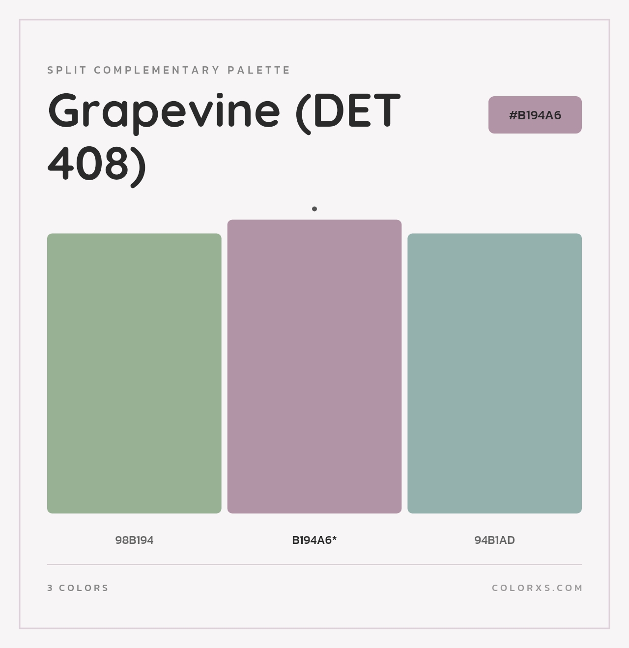 Grapevine (DET 408) - Split-Complementary Color Palette
