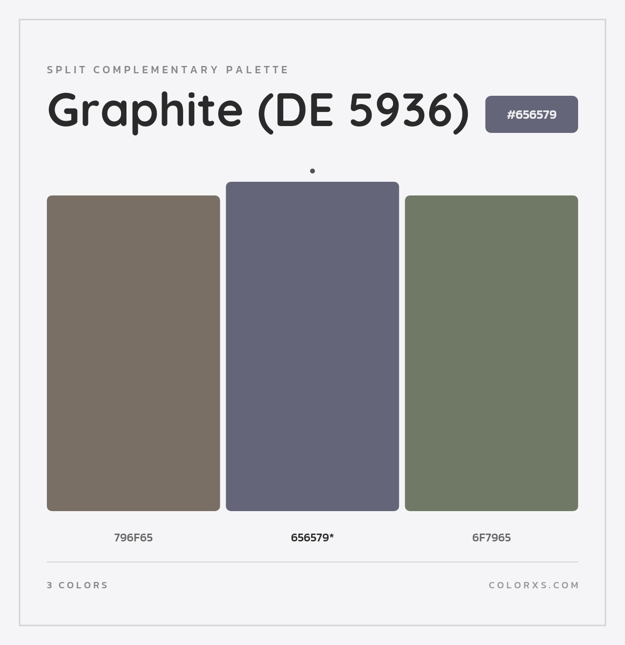 Graphite (DE 5936) - Split-Complementary Color Palette
