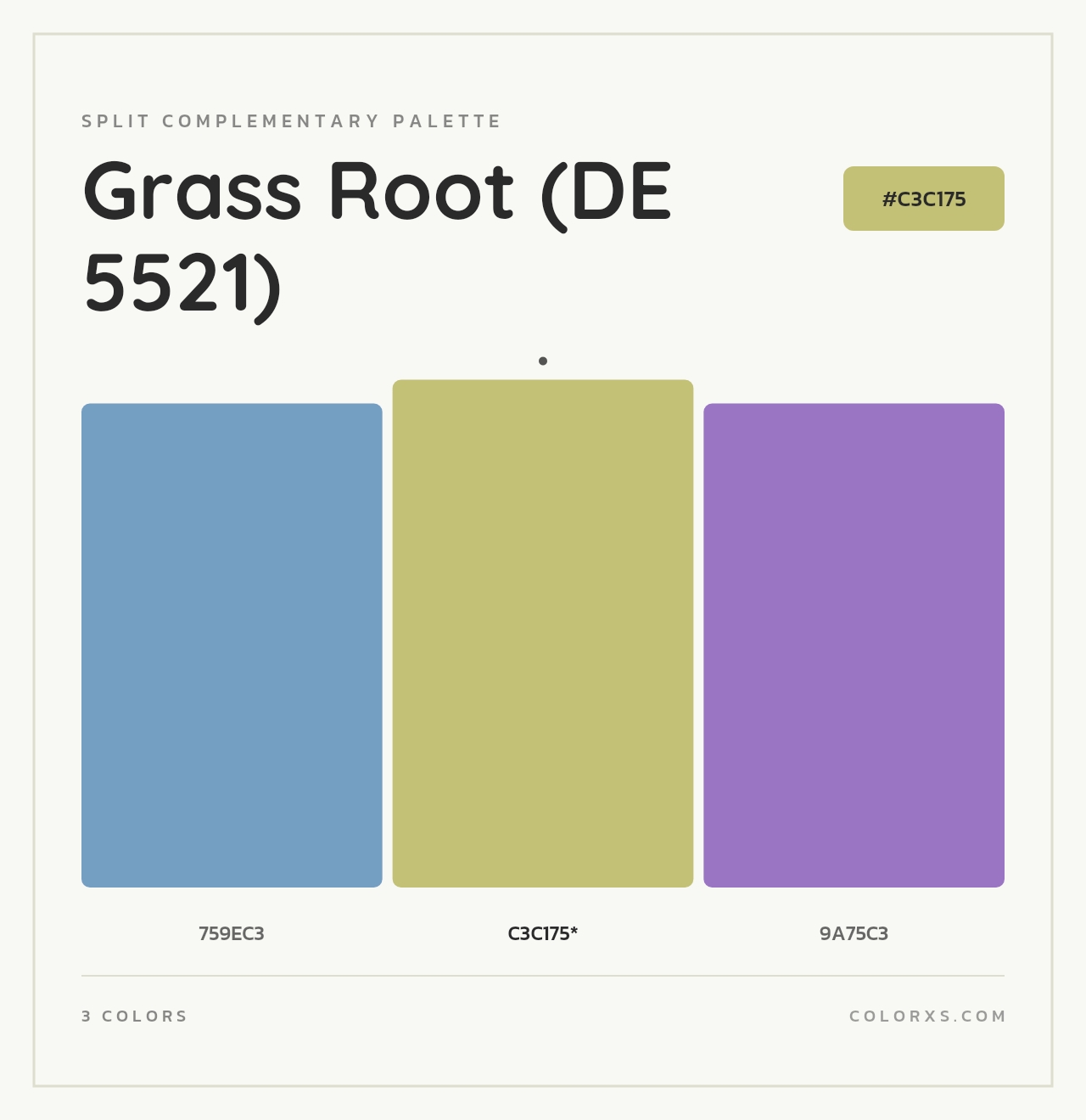 Grass Root (DE 5521) - Split-Complementary Color Palette