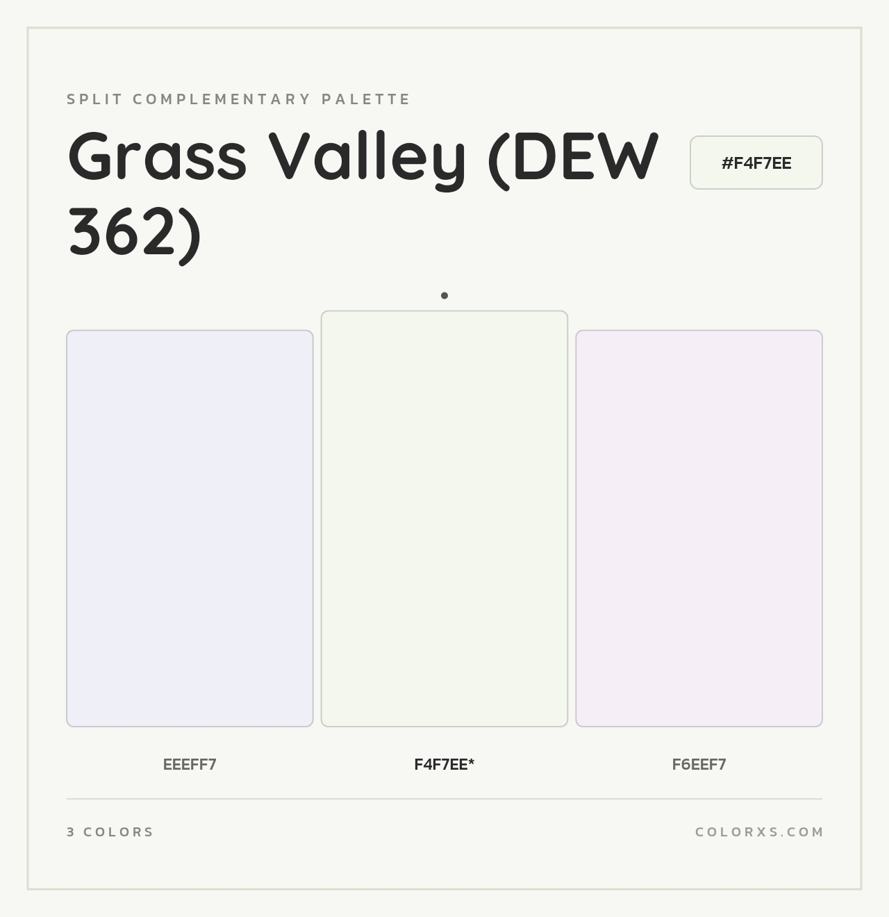 Grass Valley (DEW 362) - Split-Complementary Color Palette