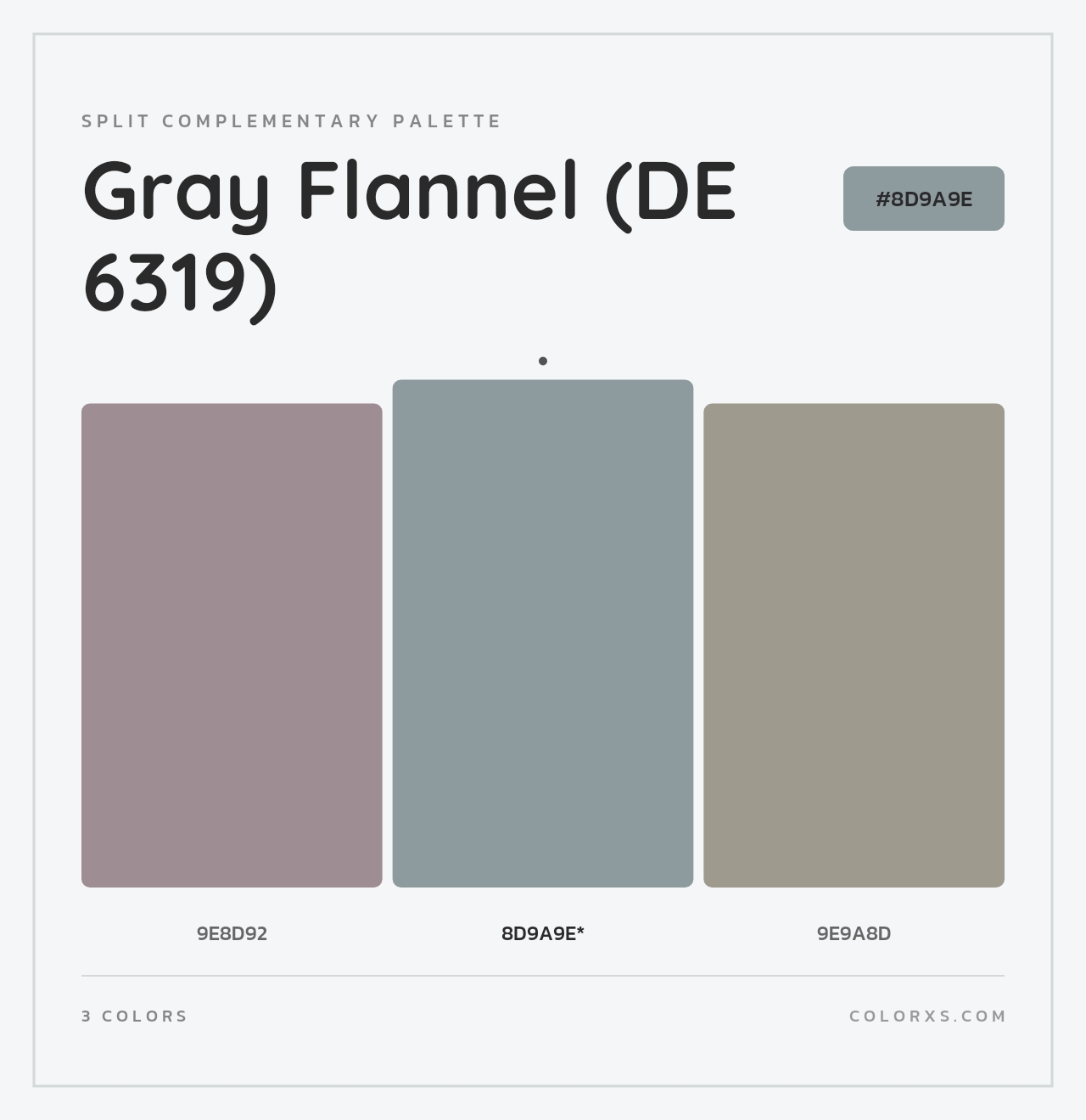 Gray Flannel (DE 6319) - Split-Complementary Color Palette