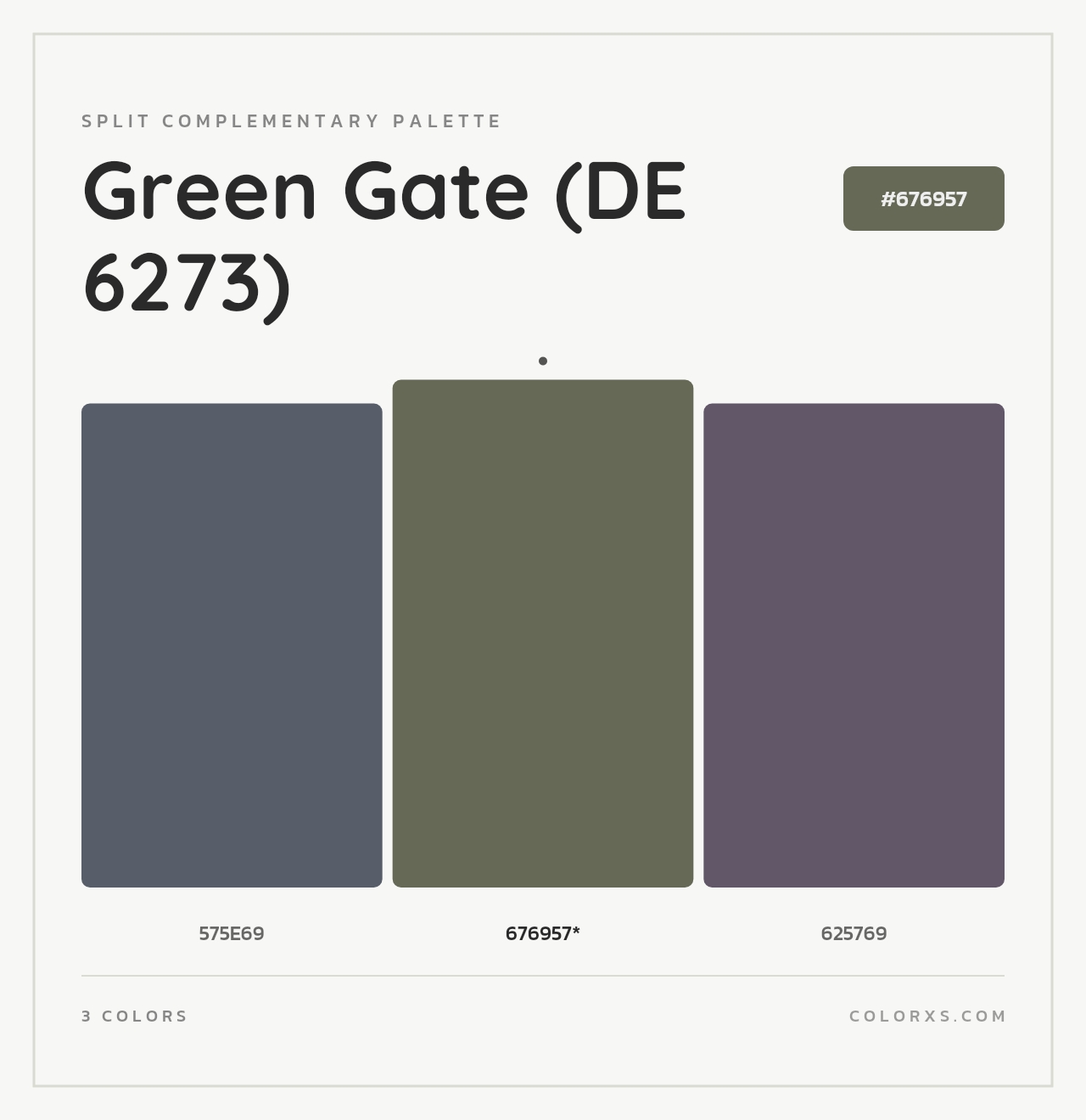 Green Gate (DE 6273) - Split-Complementary Color Palette