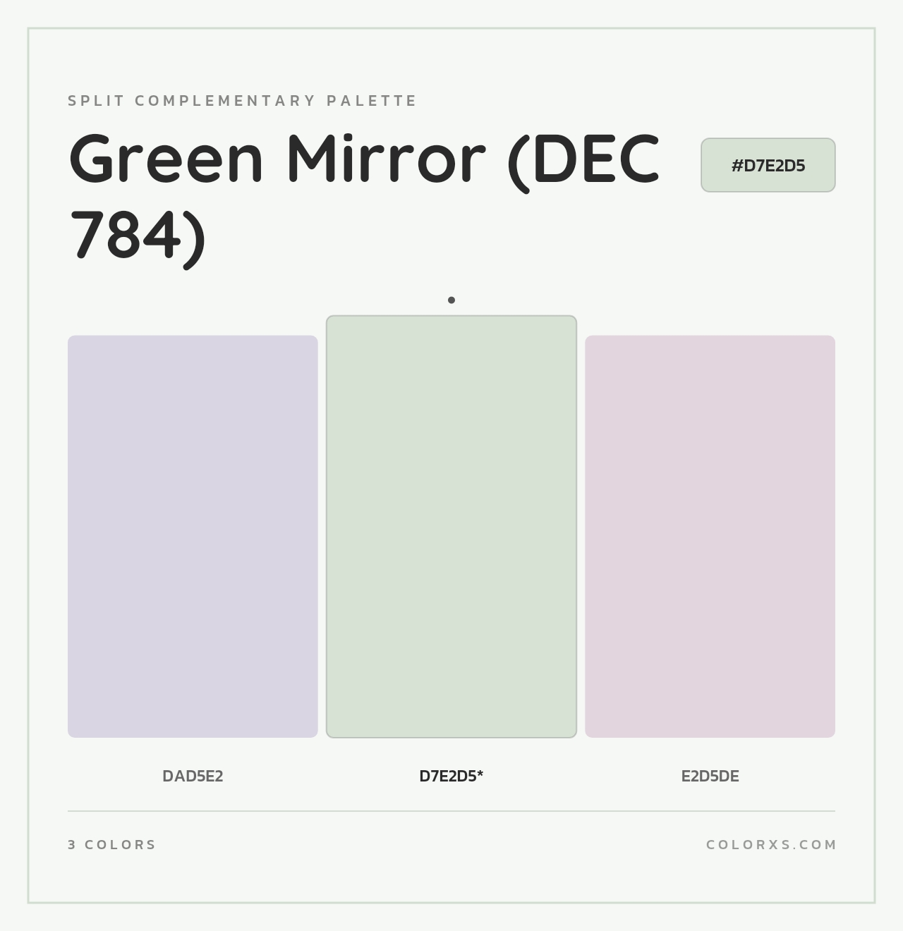 Green Mirror (DEC 784) - Split-Complementary Color Palette