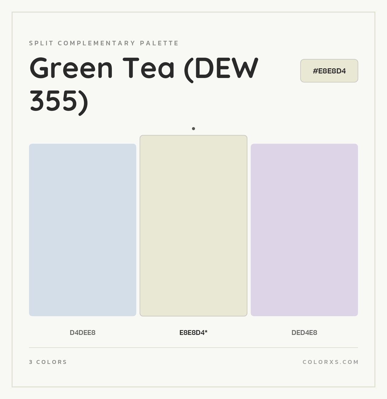 Green Tea (DEW 355) - Split-Complementary Color Palette