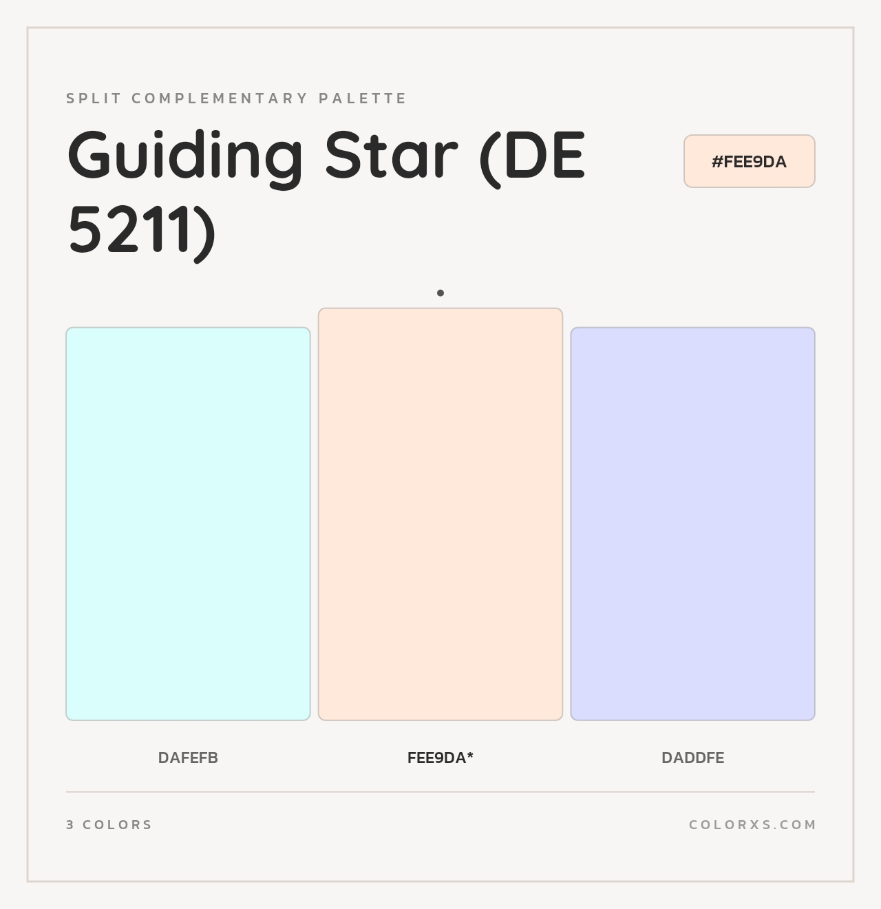 Guiding Star (DE 5211) - Split-Complementary Color Palette