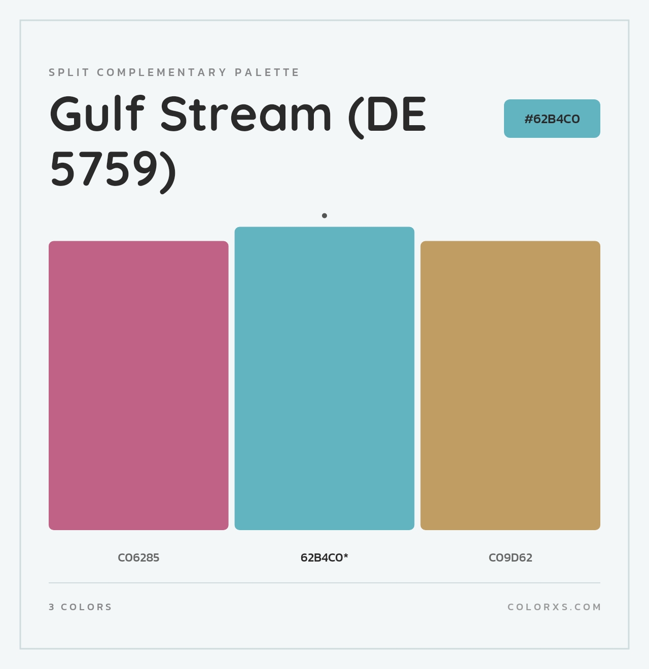 Gulf Stream (DE 5759) - Split-Complementary Color Palette