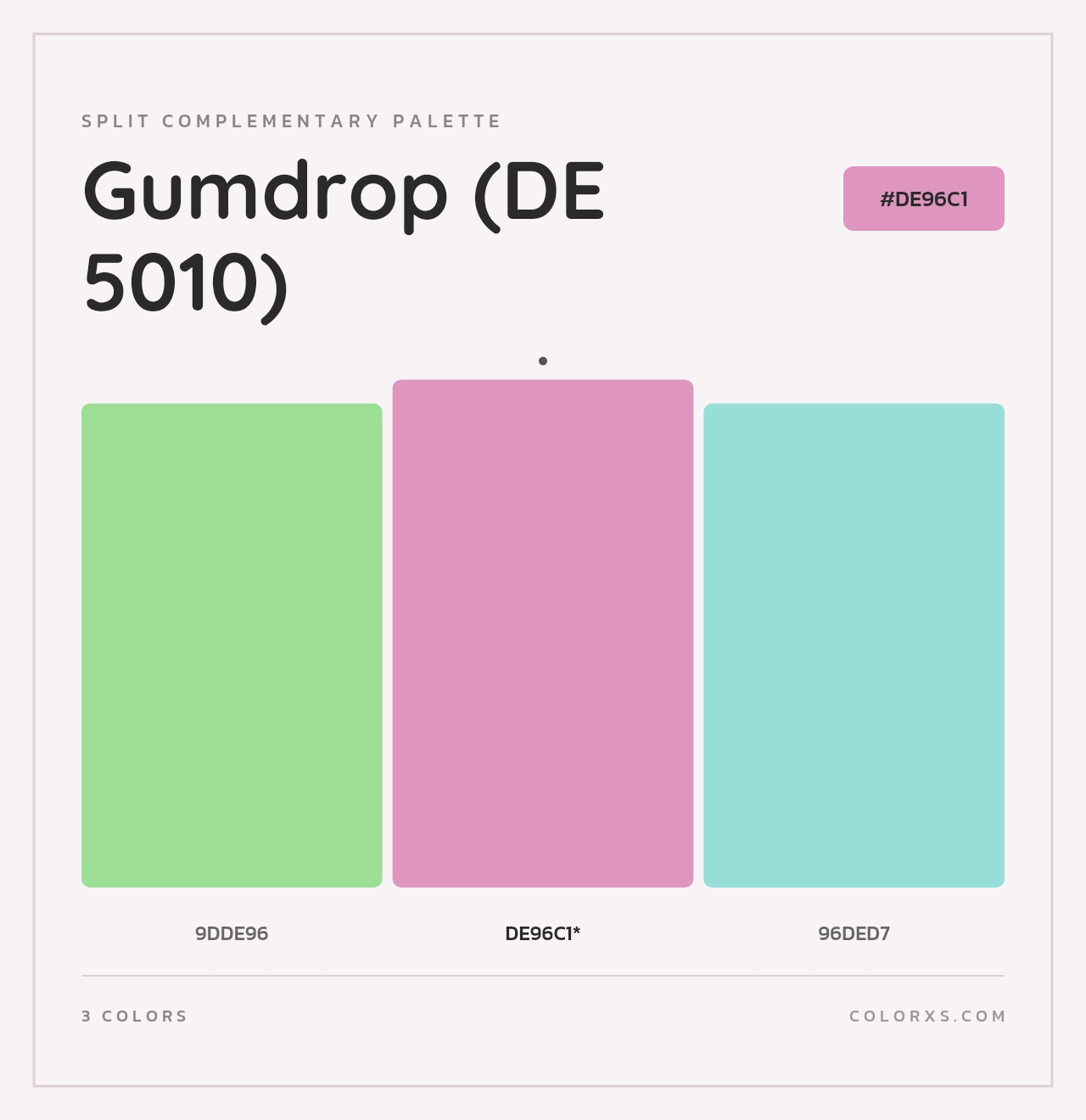 Gumdrop (DE 5010) - Split-Complementary Color Palette