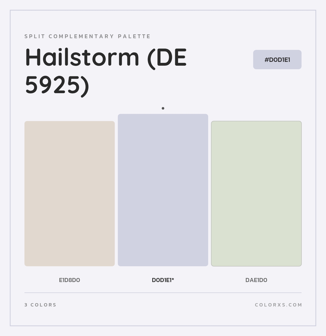 Hailstorm (DE 5925) - Split-Complementary Color Palette