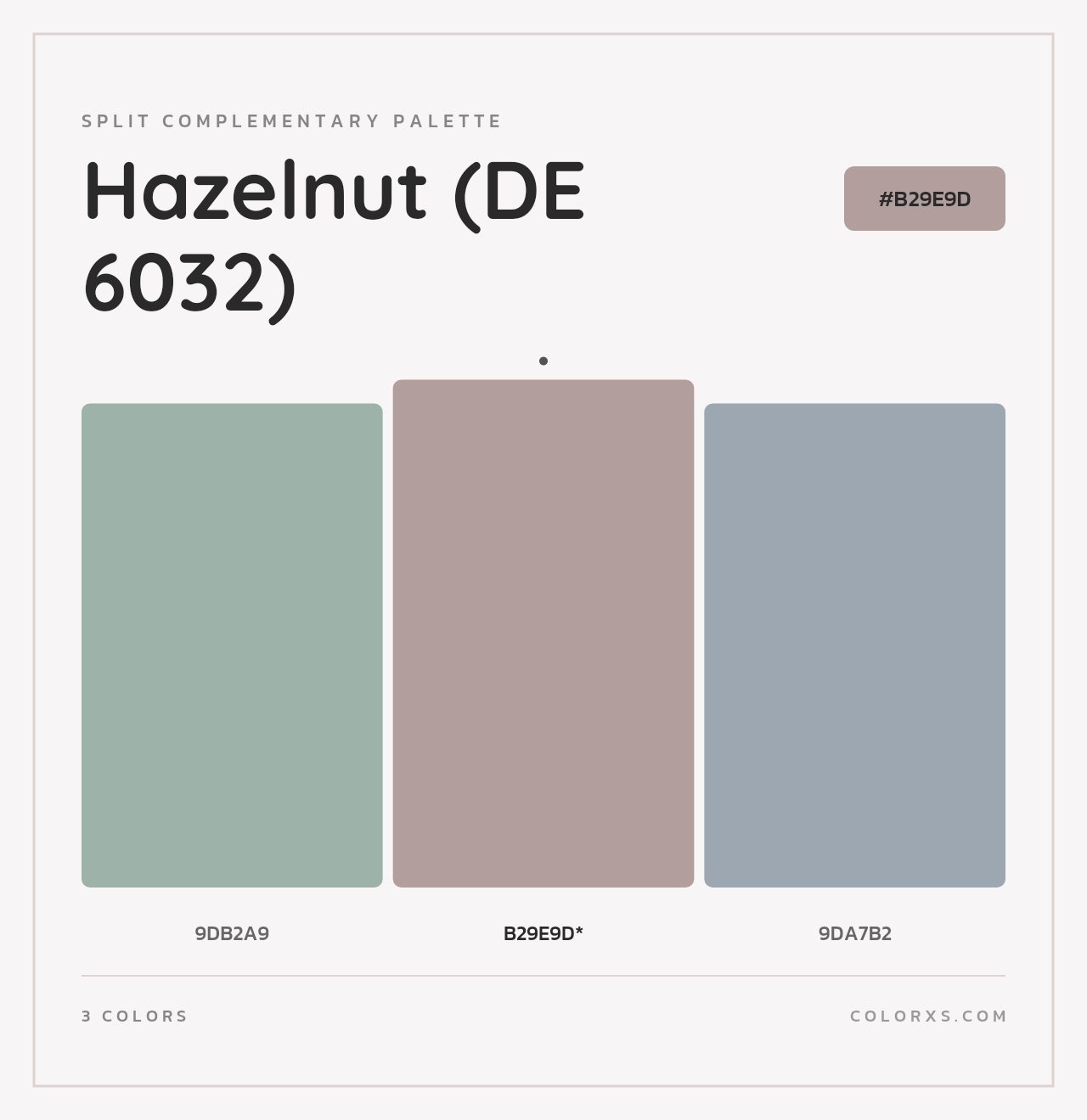 Hazelnut (DE 6032) - Split-Complementary Color Palette