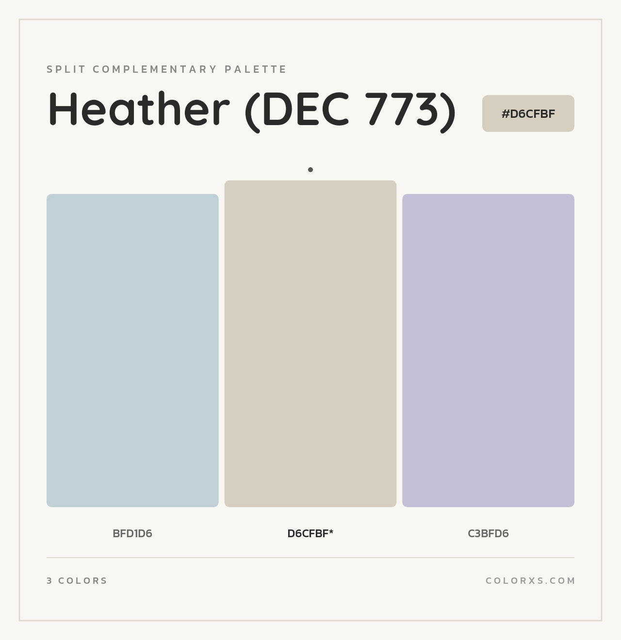 Heather (DEC 773) - Split-Complementary Color Palette