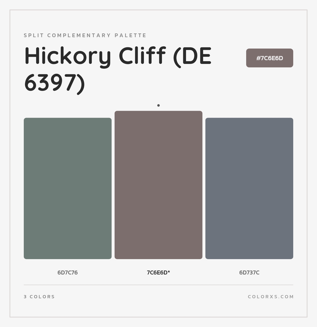 Hickory Cliff (DE 6397) - Split-Complementary Color Palette