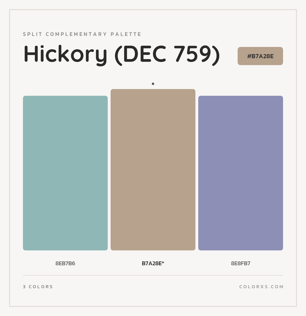 Hickory (DEC 759) - Split-Complementary Color Palette
