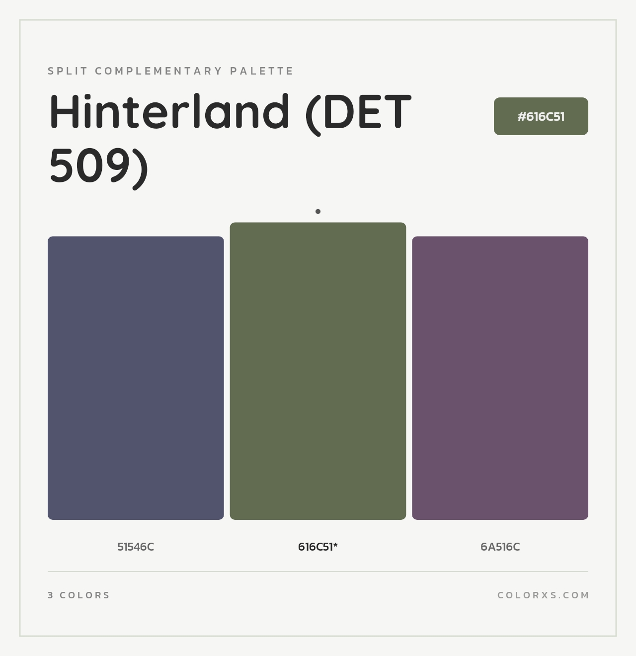 Hinterland (DET 509) - Split-Complementary Color Palette