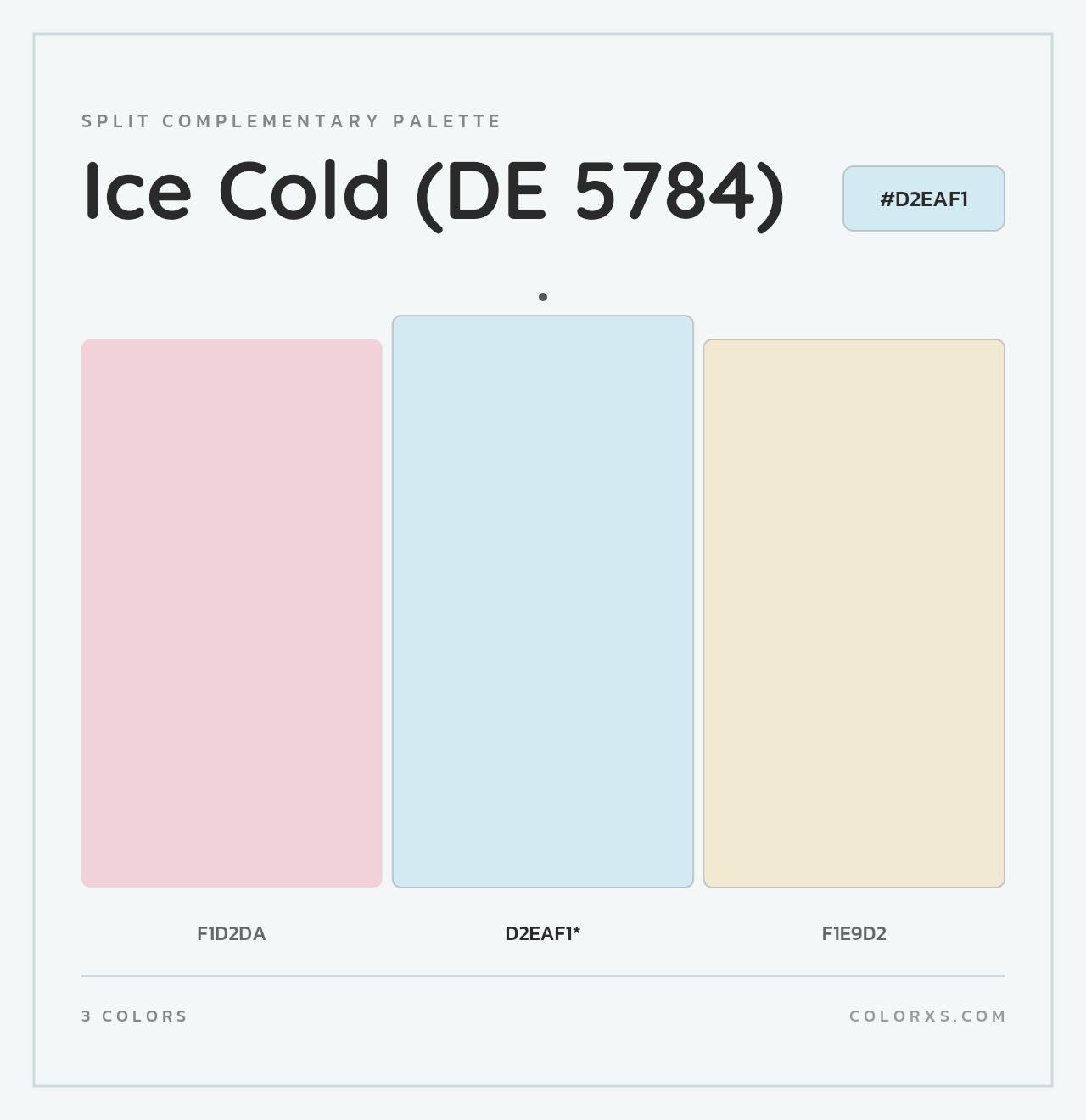 Ice Cold (DE 5784) - Split-Complementary Color Palette
