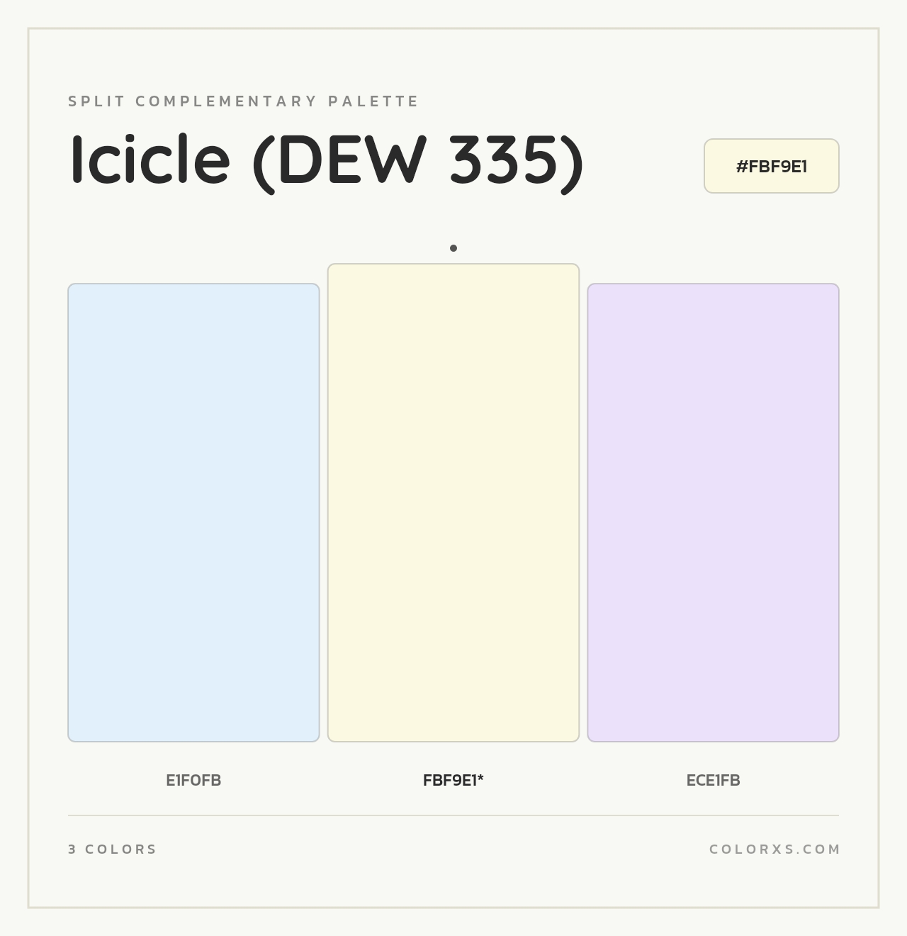 Icicle (DEW 335) - Split-Complementary Color Palette