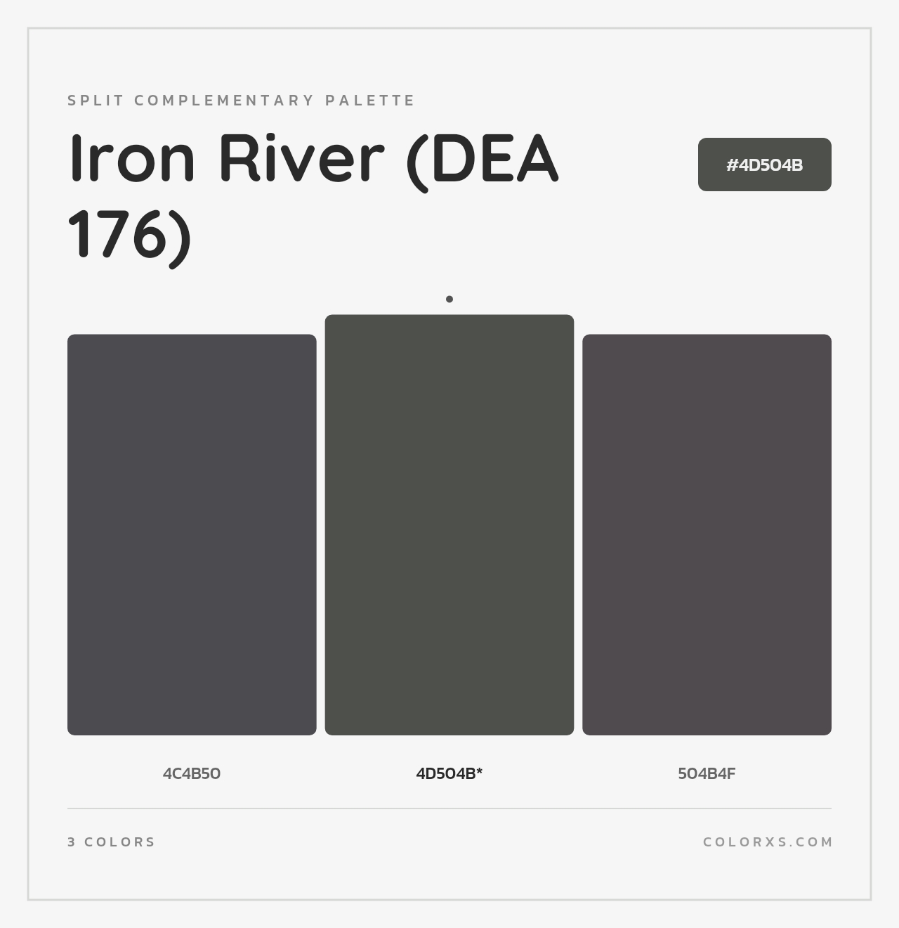 Iron River (DEA 176) - Split-Complementary Color Palette