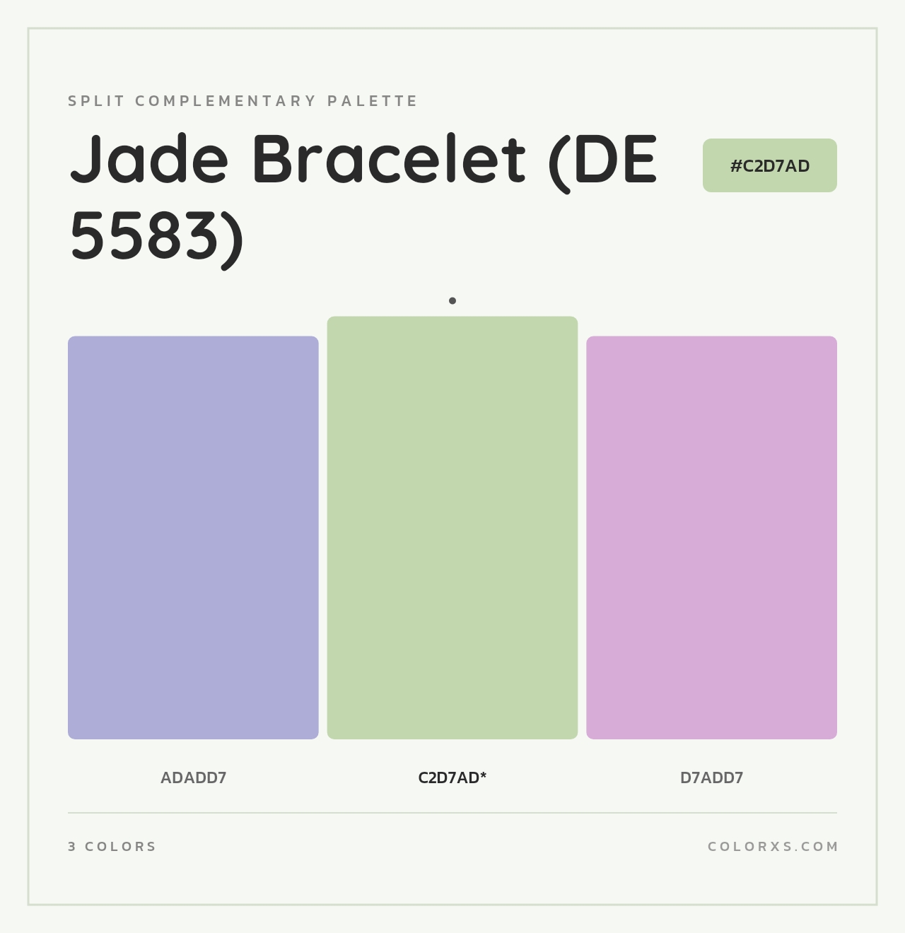 Jade Bracelet (DE 5583) - Split-Complementary Color Palette