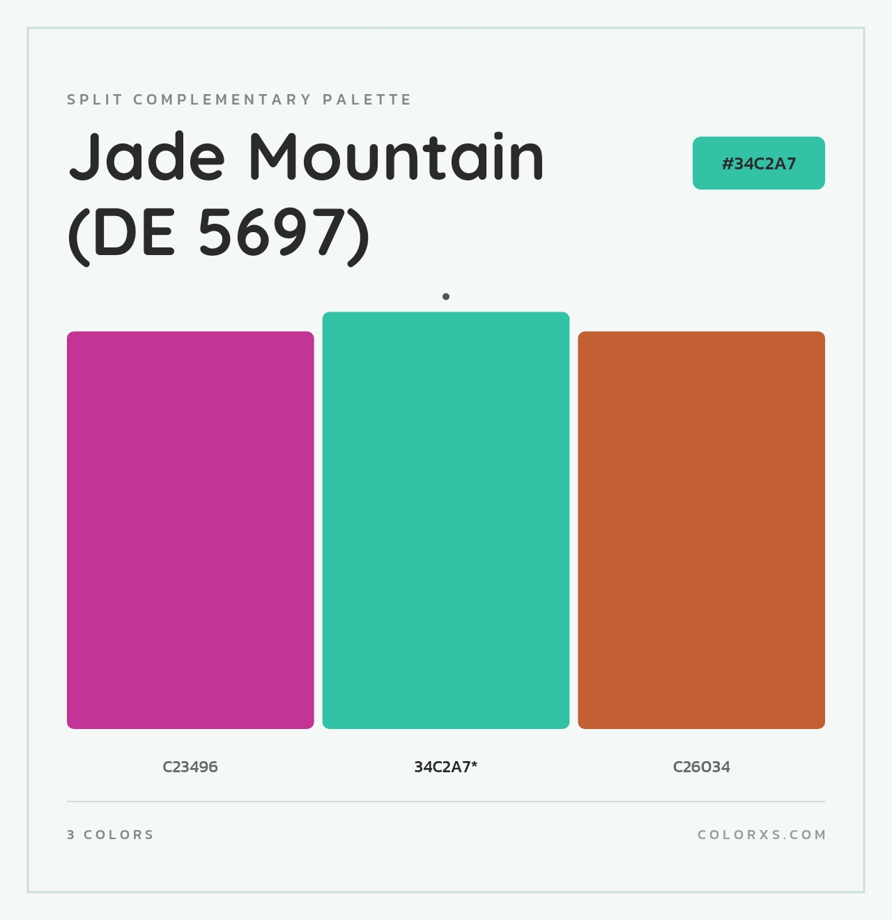 Jade Mountain (DE 5697) - Split-Complementary Color Palette
