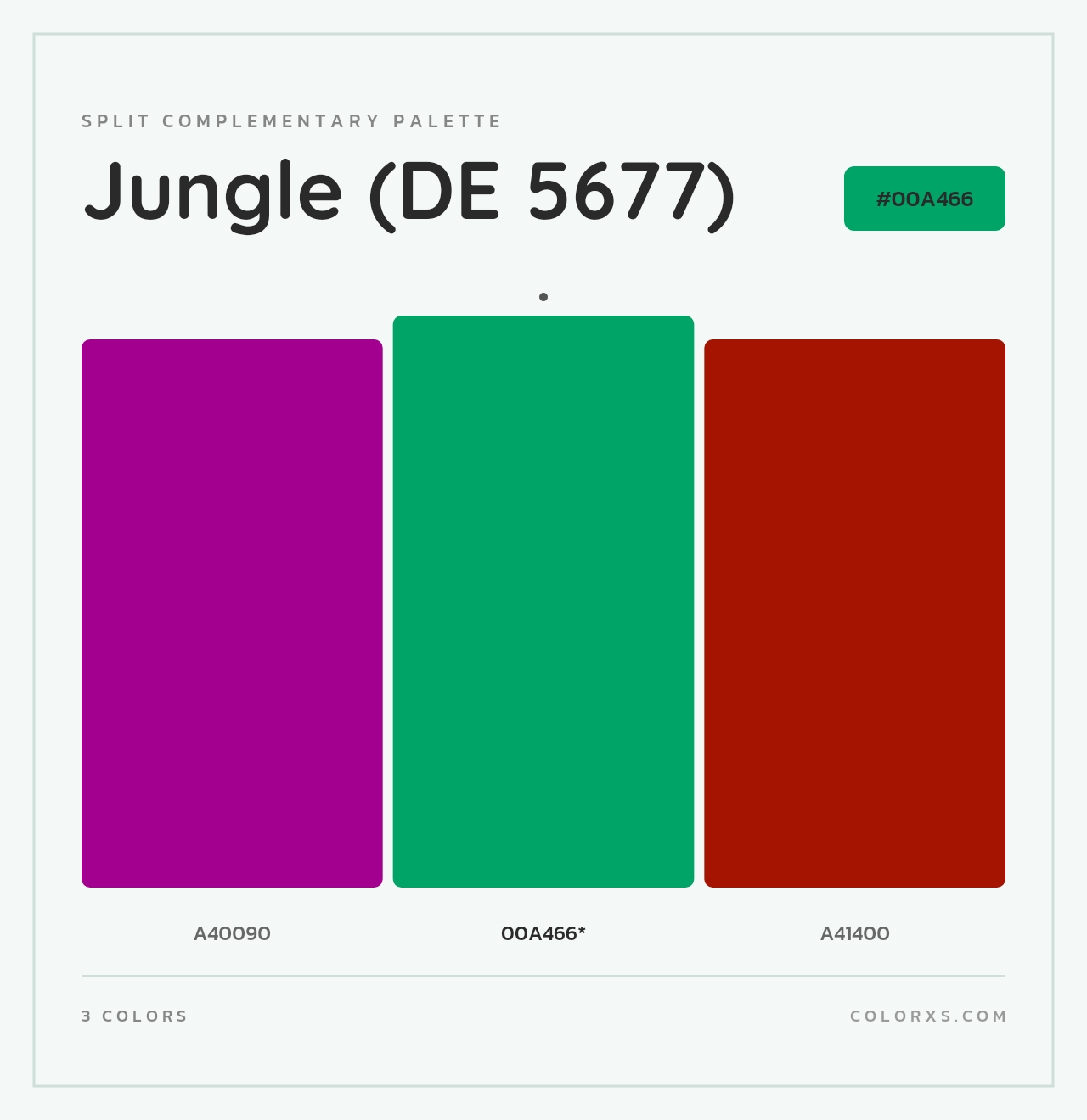 Jungle (DE 5677) - Split-Complementary Color Palette