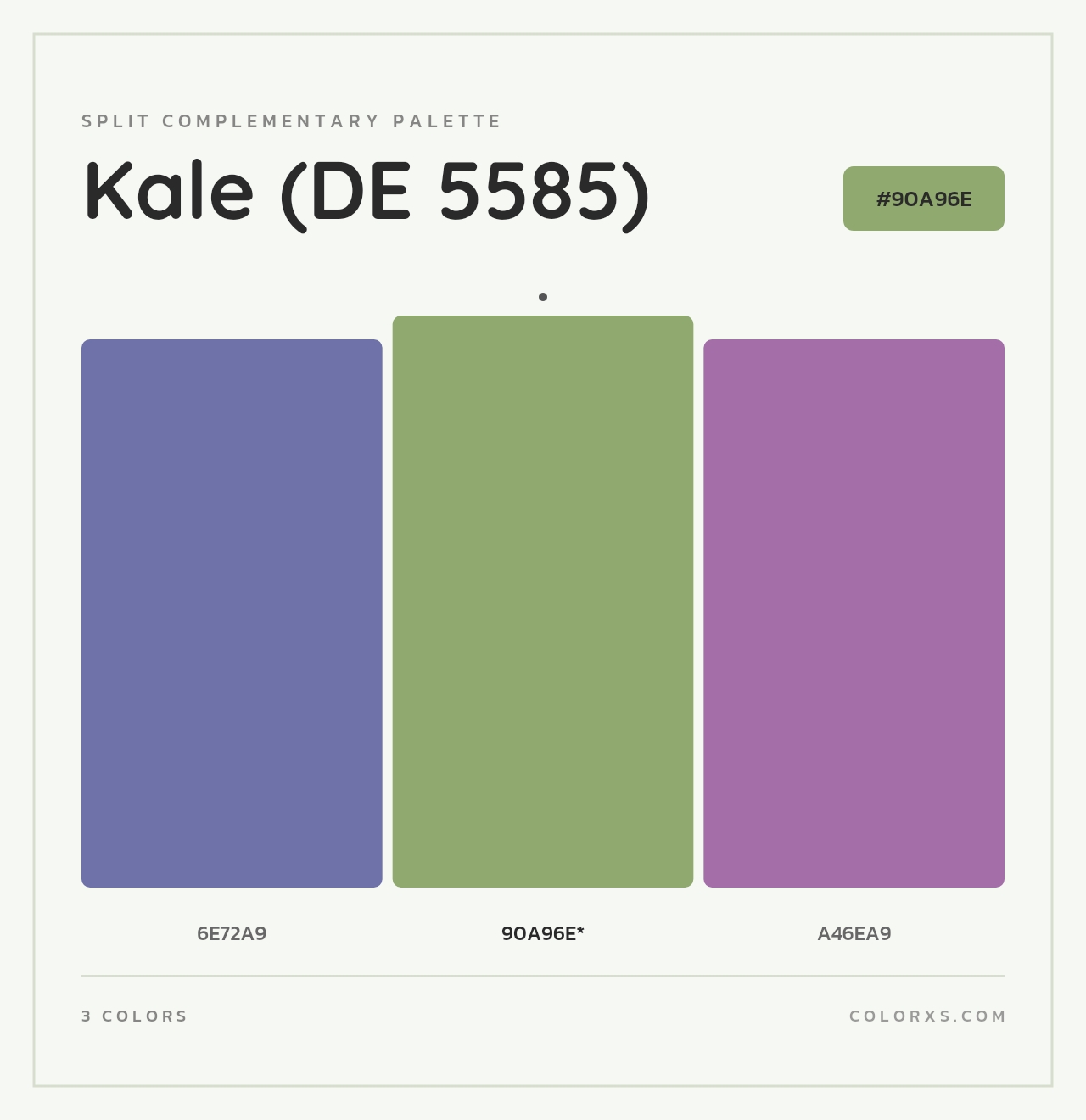 Kale (DE 5585) - Split-Complementary Color Palette