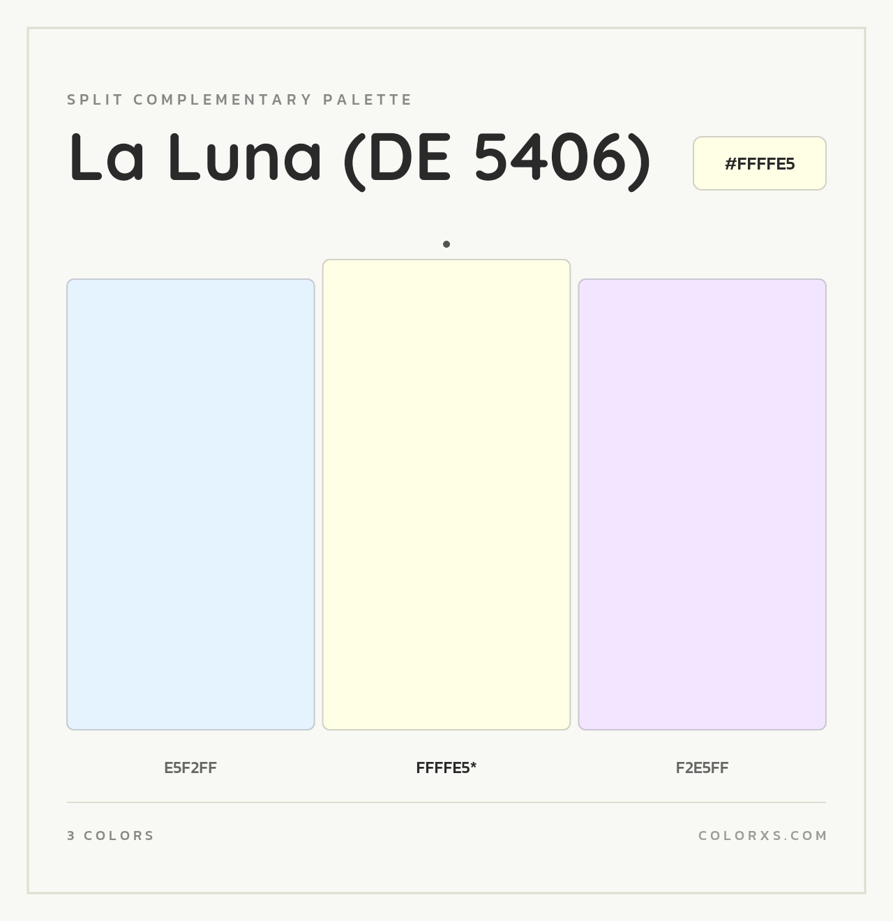 La Luna (DE 5406) - Split-Complementary Color Palette