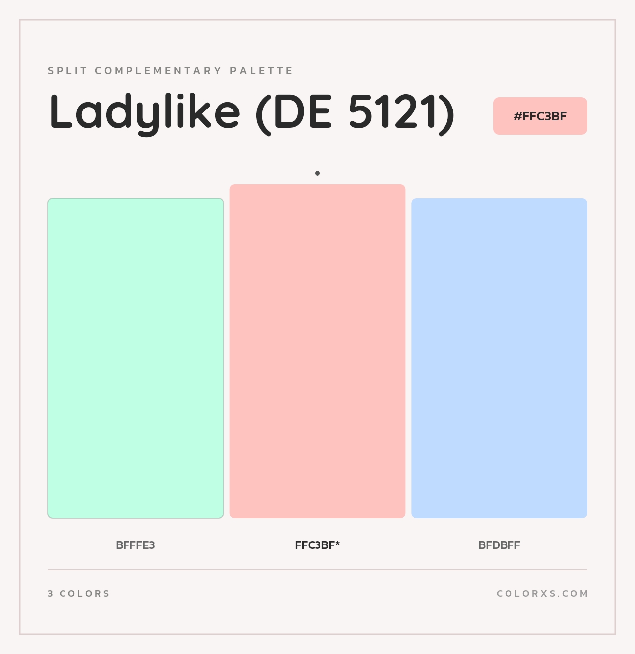 Ladylike (DE 5121) - Split-Complementary Color Palette