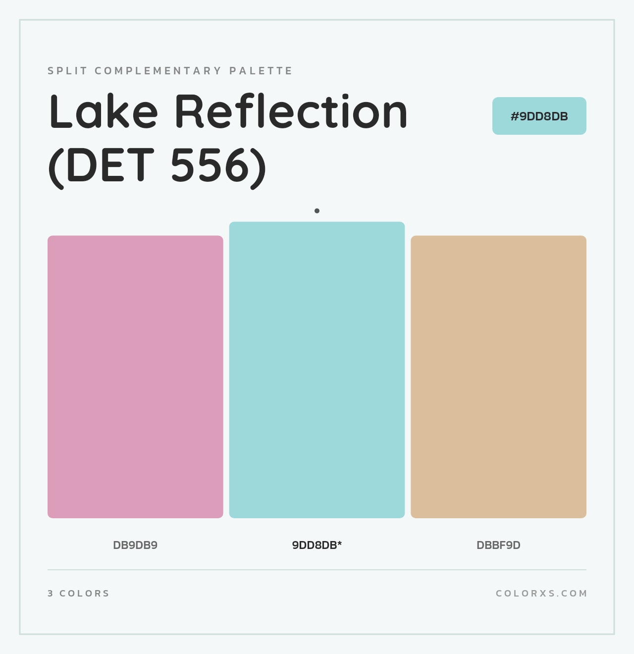 Lake Reflection (DET 556) - Split-Complementary Color Palette