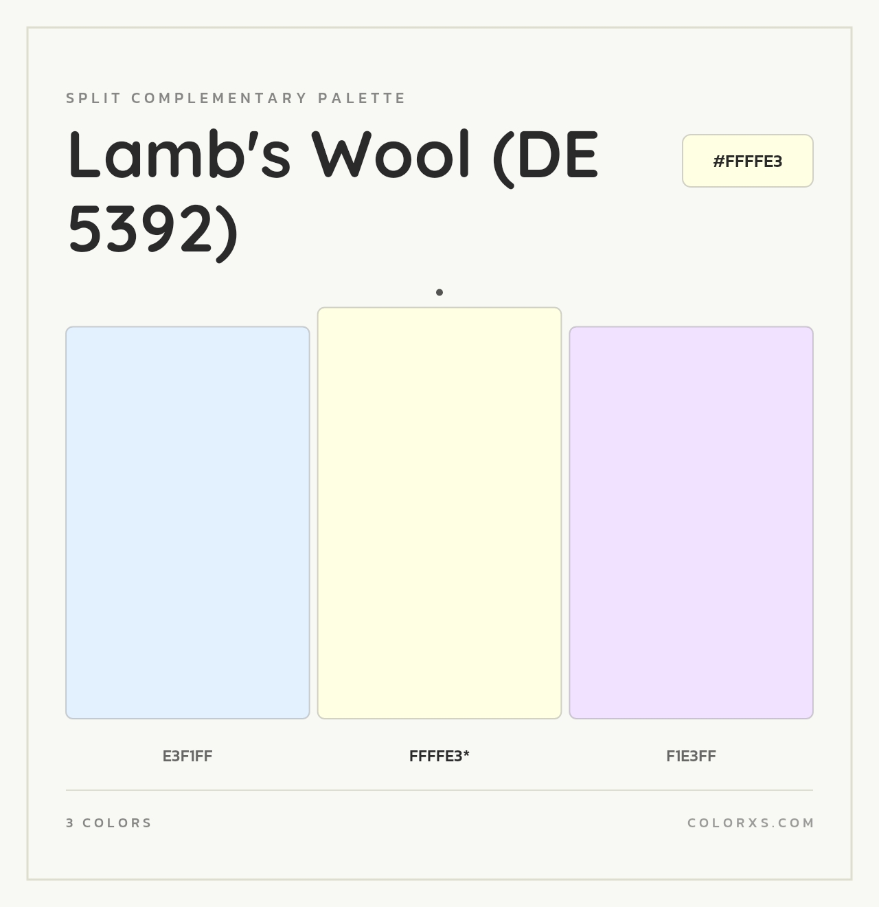 Lamb's Wool (DE 5392) - Split-Complementary Color Palette