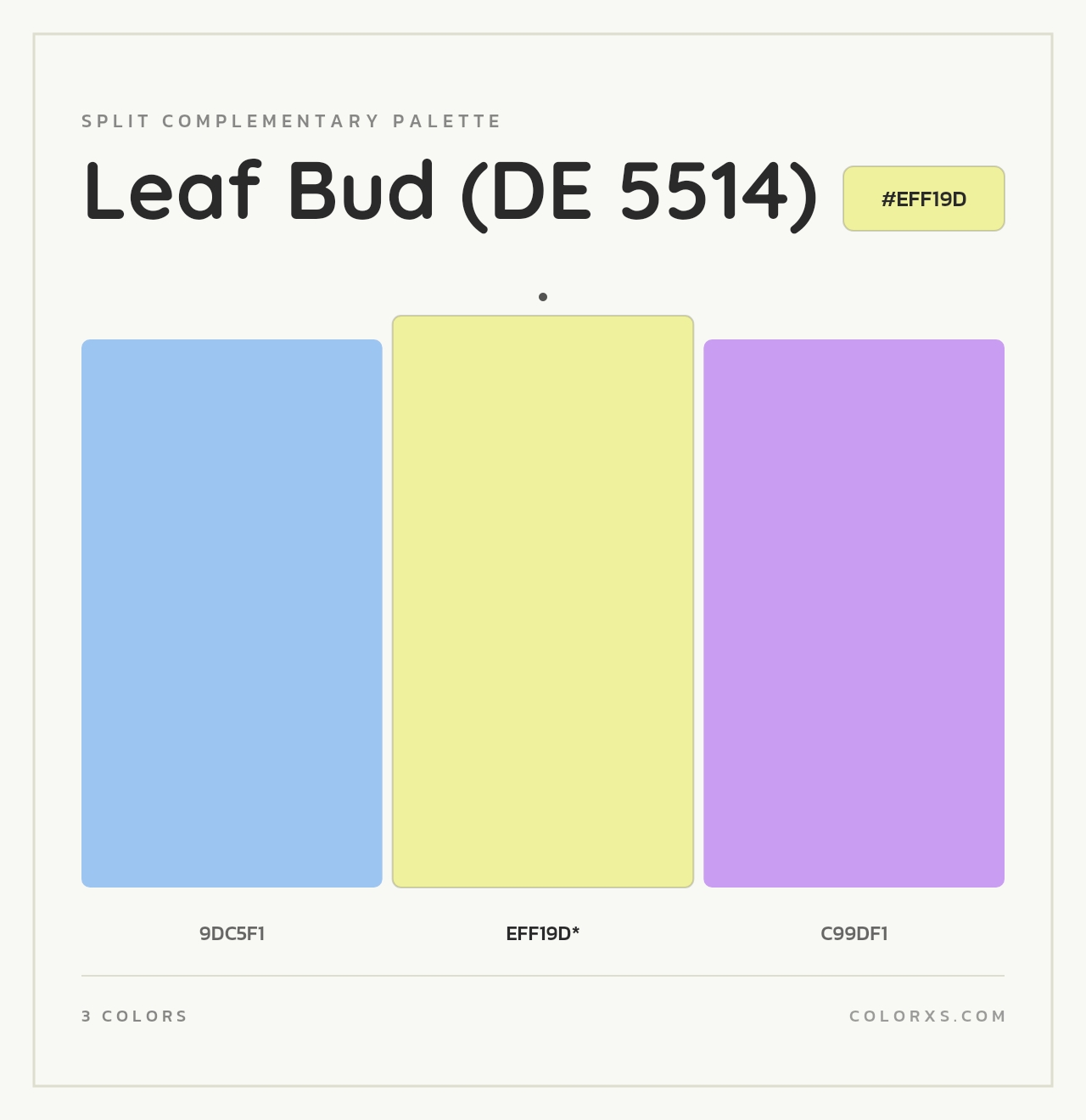 Leaf Bud (DE 5514) - Split-Complementary Color Palette