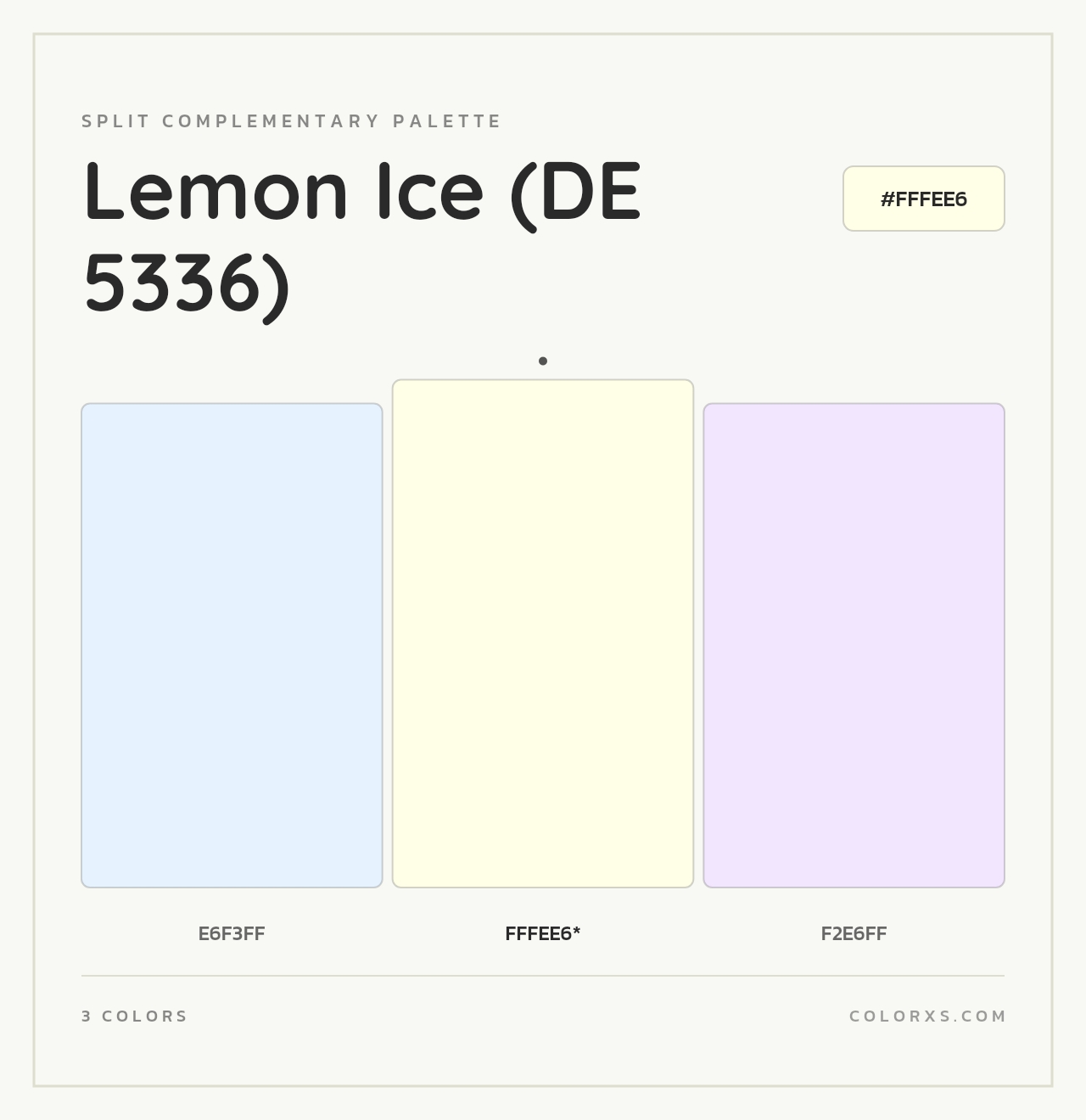 Lemon Ice (DE 5336) - Split-Complementary Color Palette