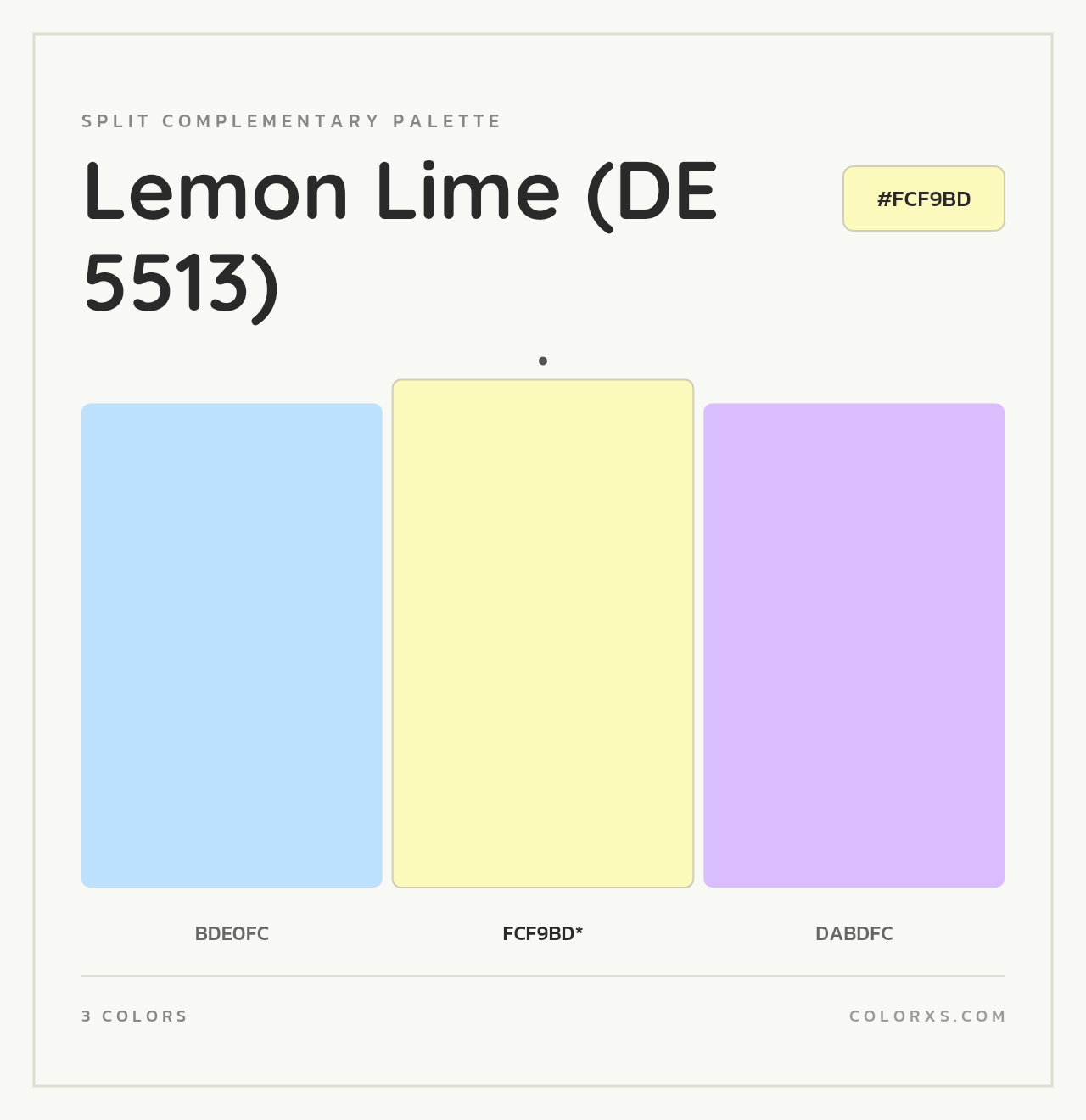 Lemon Lime (DE 5513) - Split-Complementary Color Palette