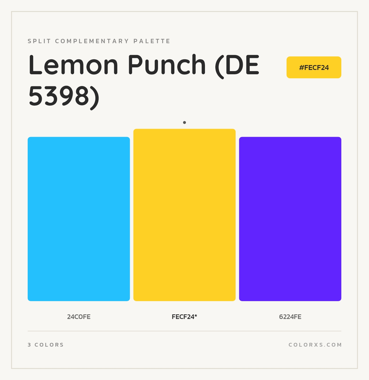Lemon Punch (DE 5398) - Split-Complementary Color Palette