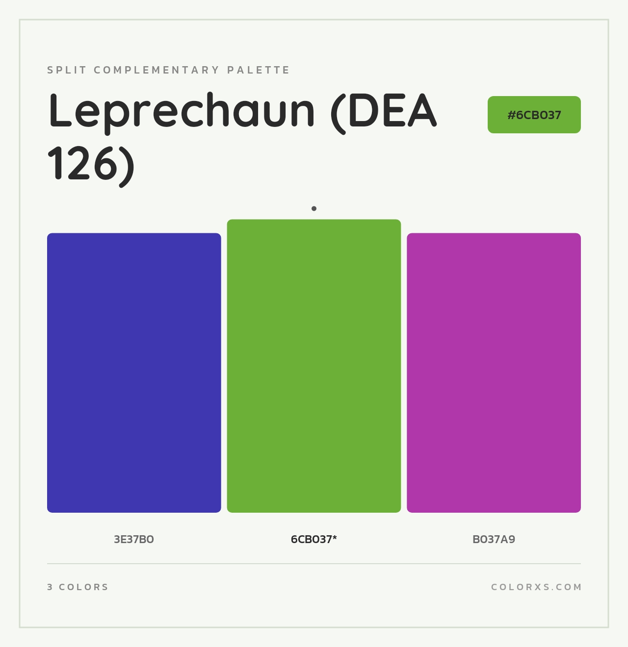 Leprechaun (DEA 126) - Split-Complementary Color Palette