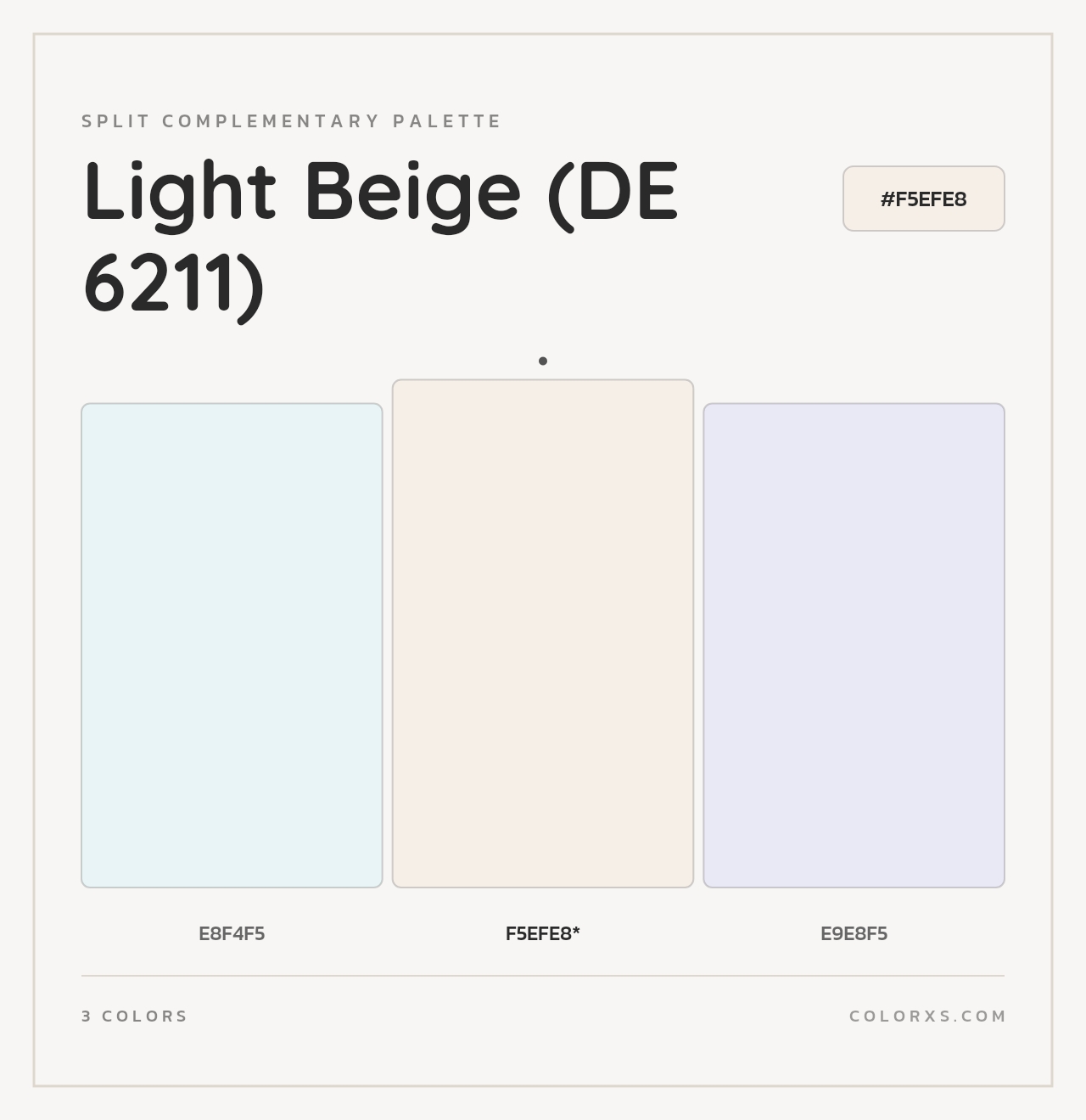 Light Beige (DE 6211) - Split-Complementary Color Palette
