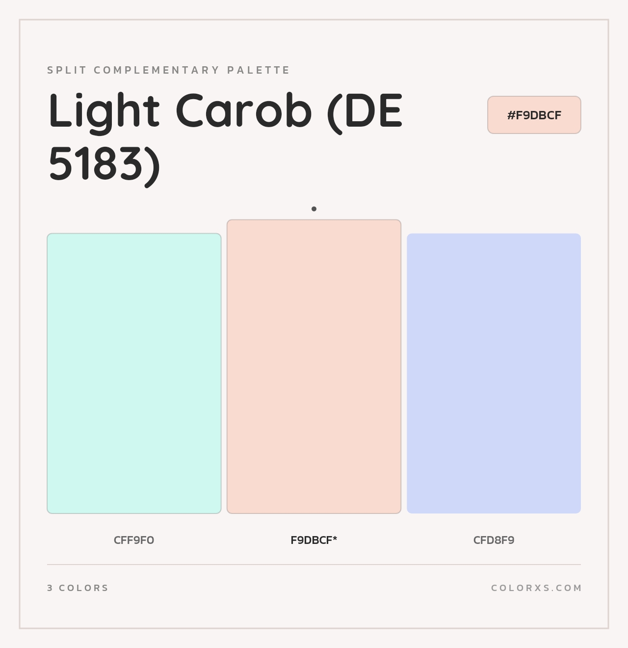Light Carob (DE 5183) - Split-Complementary Color Palette