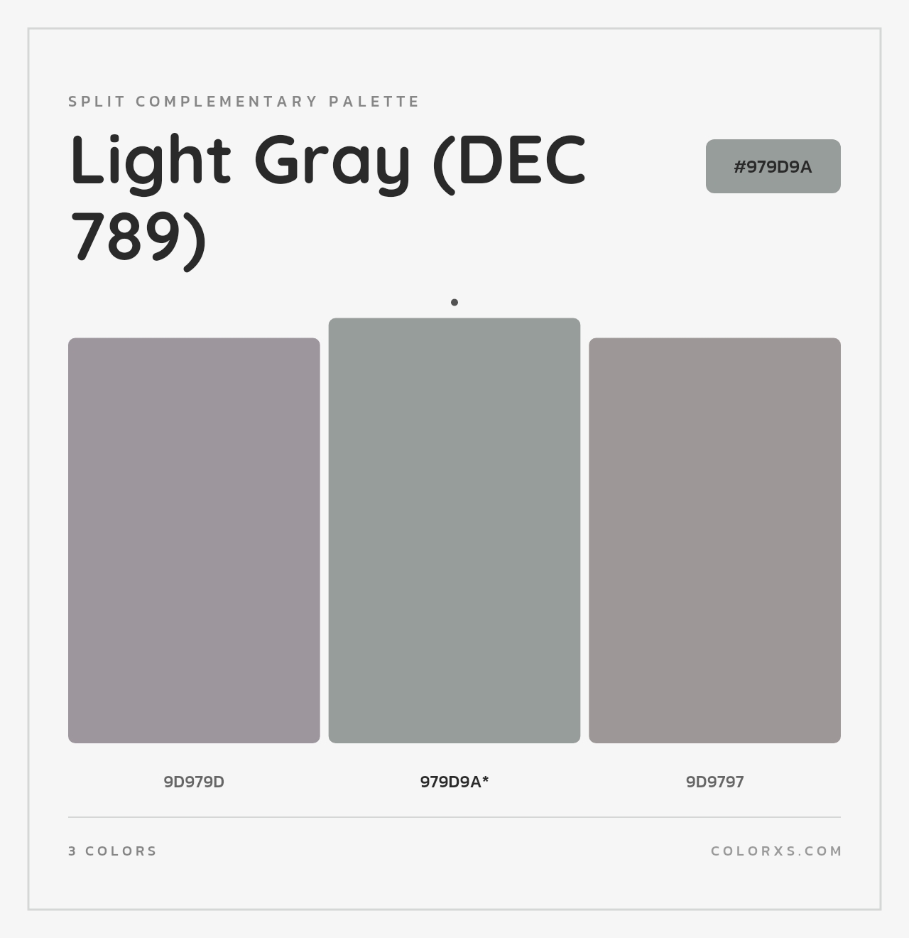 Light Gray (DEC 789) - Split-Complementary Color Palette