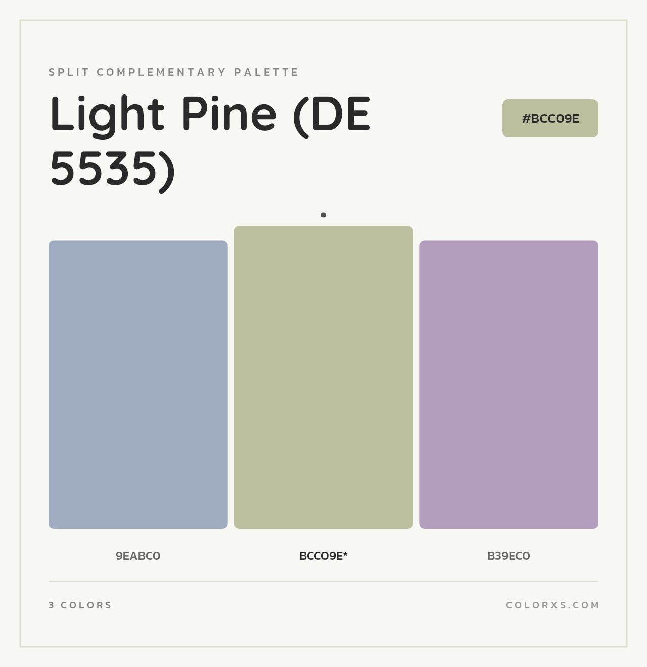 Light Pine (DE 5535) - Split-Complementary Color Palette