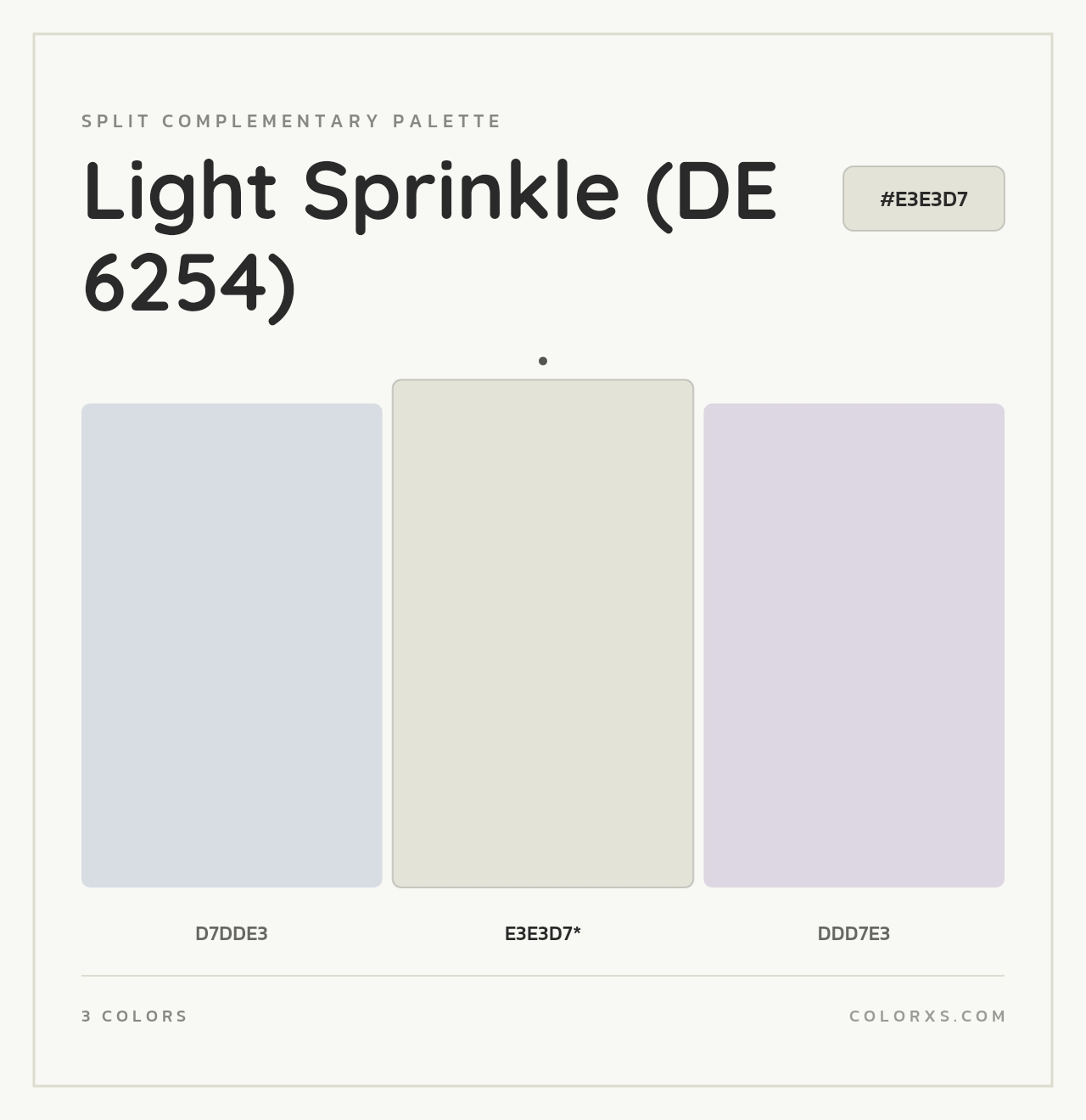 Light Sprinkle (DE 6254) - Split-Complementary Color Palette